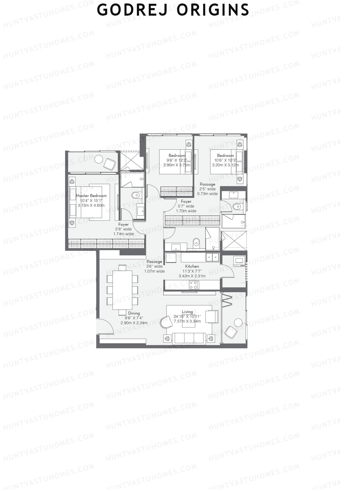 Godrej Origins Wing T Unit 2 Floor Plan