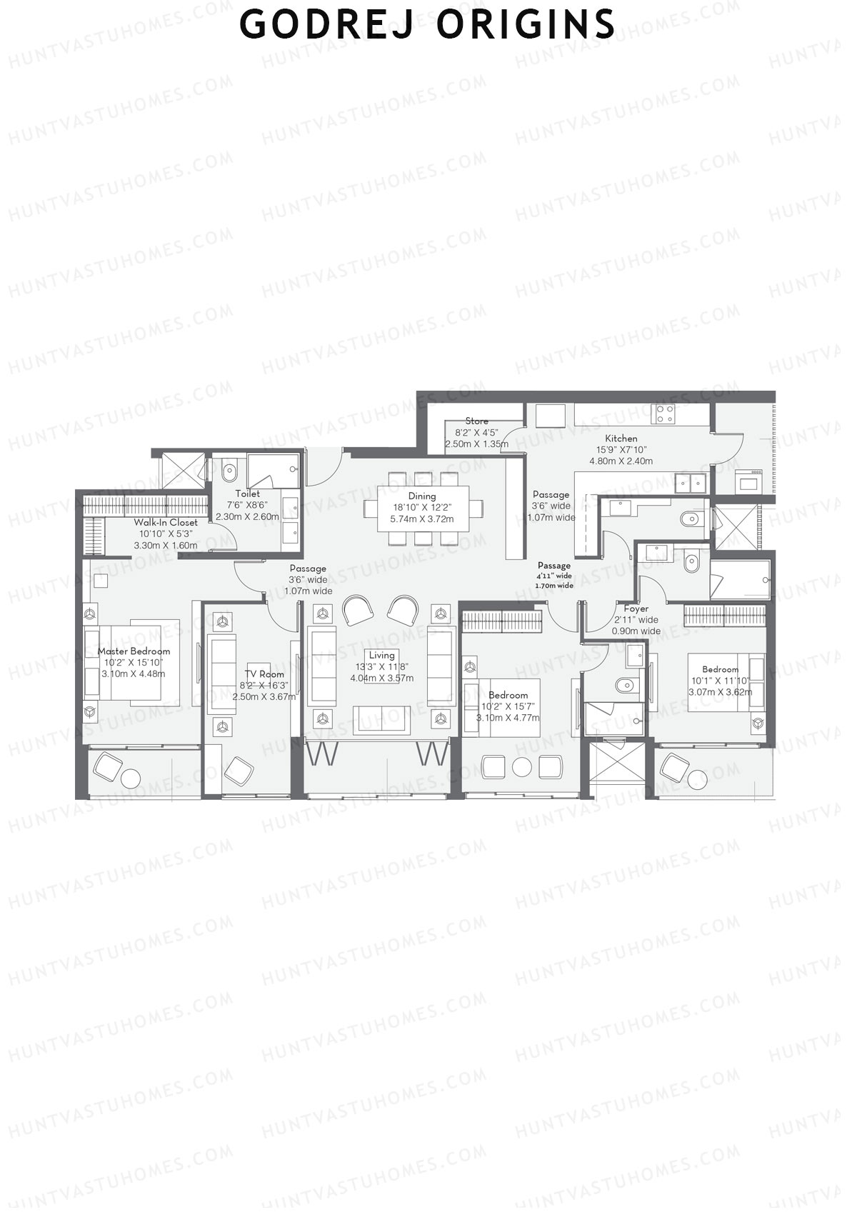 Godrej Origins Wing T Unit 3 Floor Plan