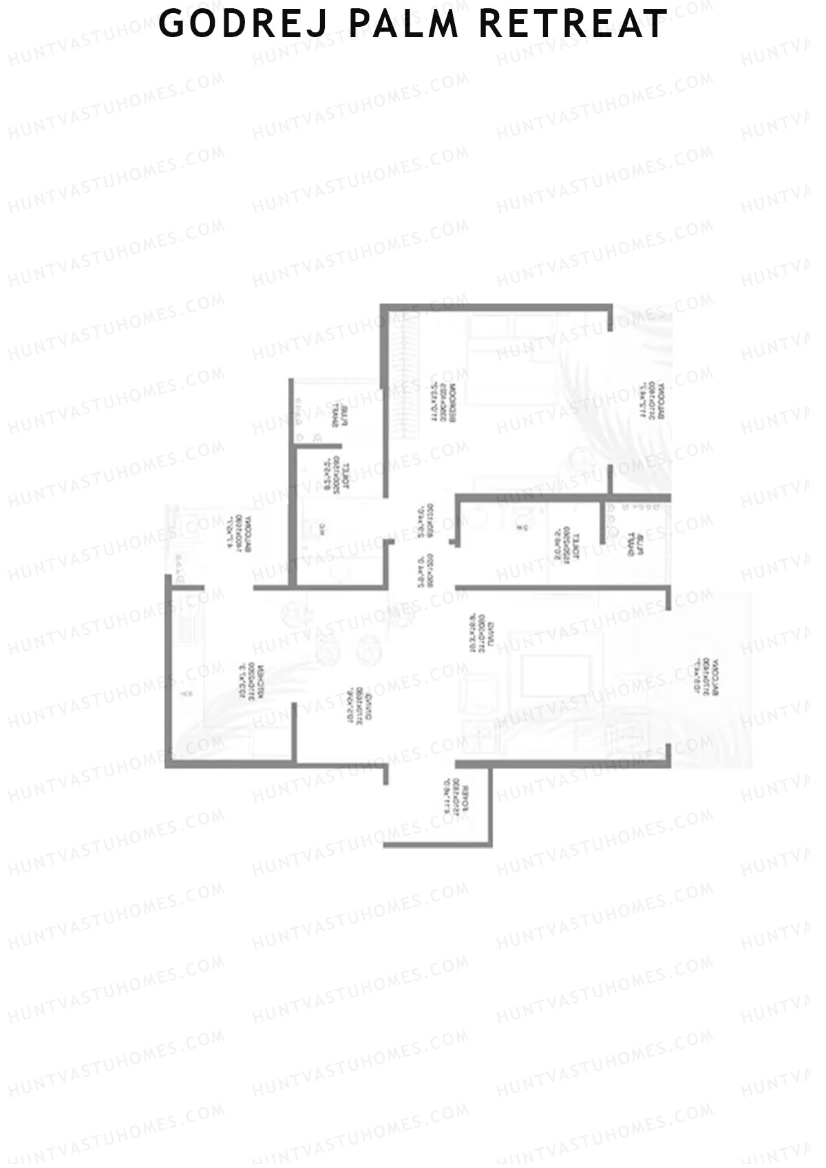 Godrej Palm Retreat Tower A3 Unit 2 Floor Plan