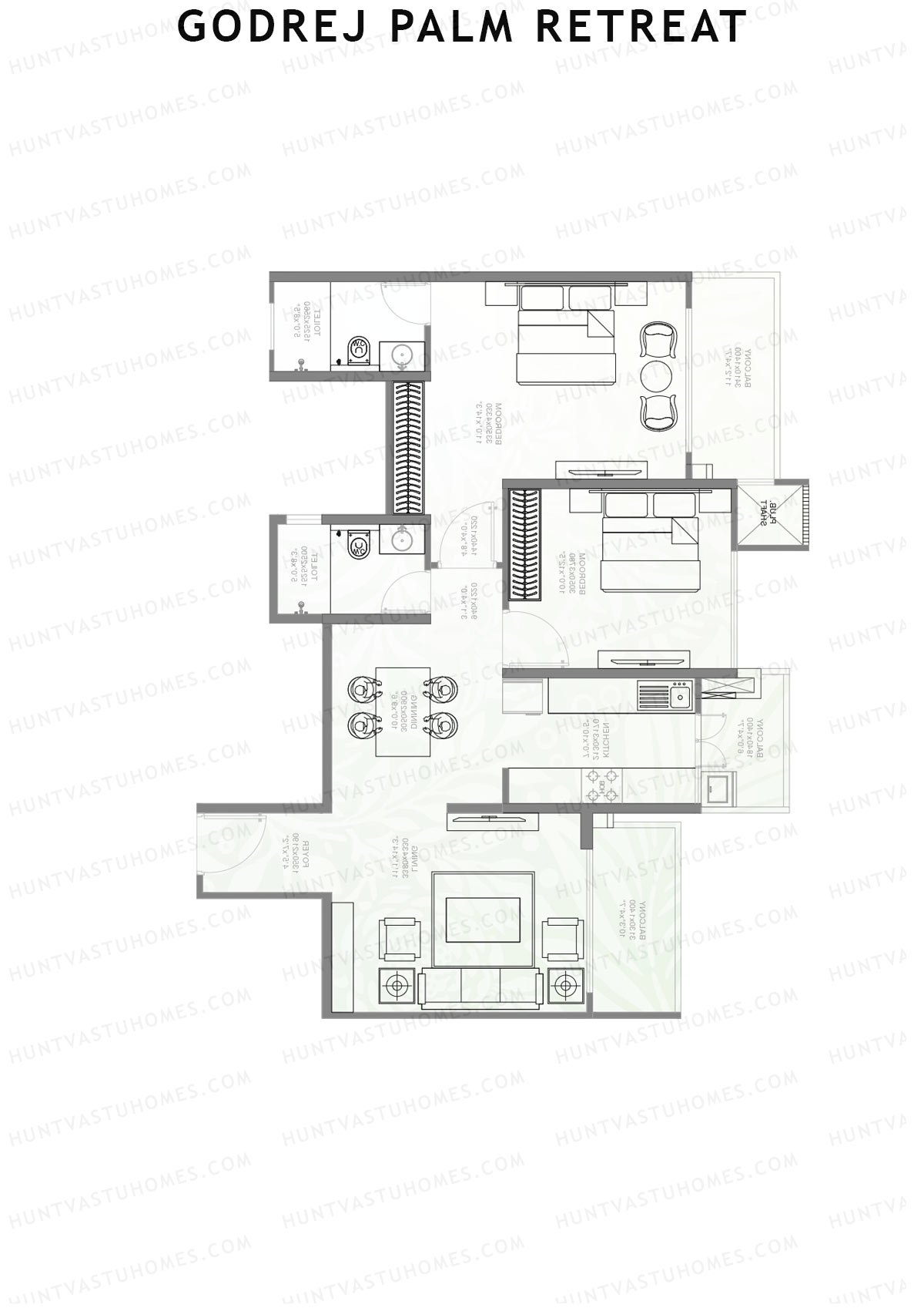 Godrej Palm Retreat Tower A4 Unit 3 Floor Plan