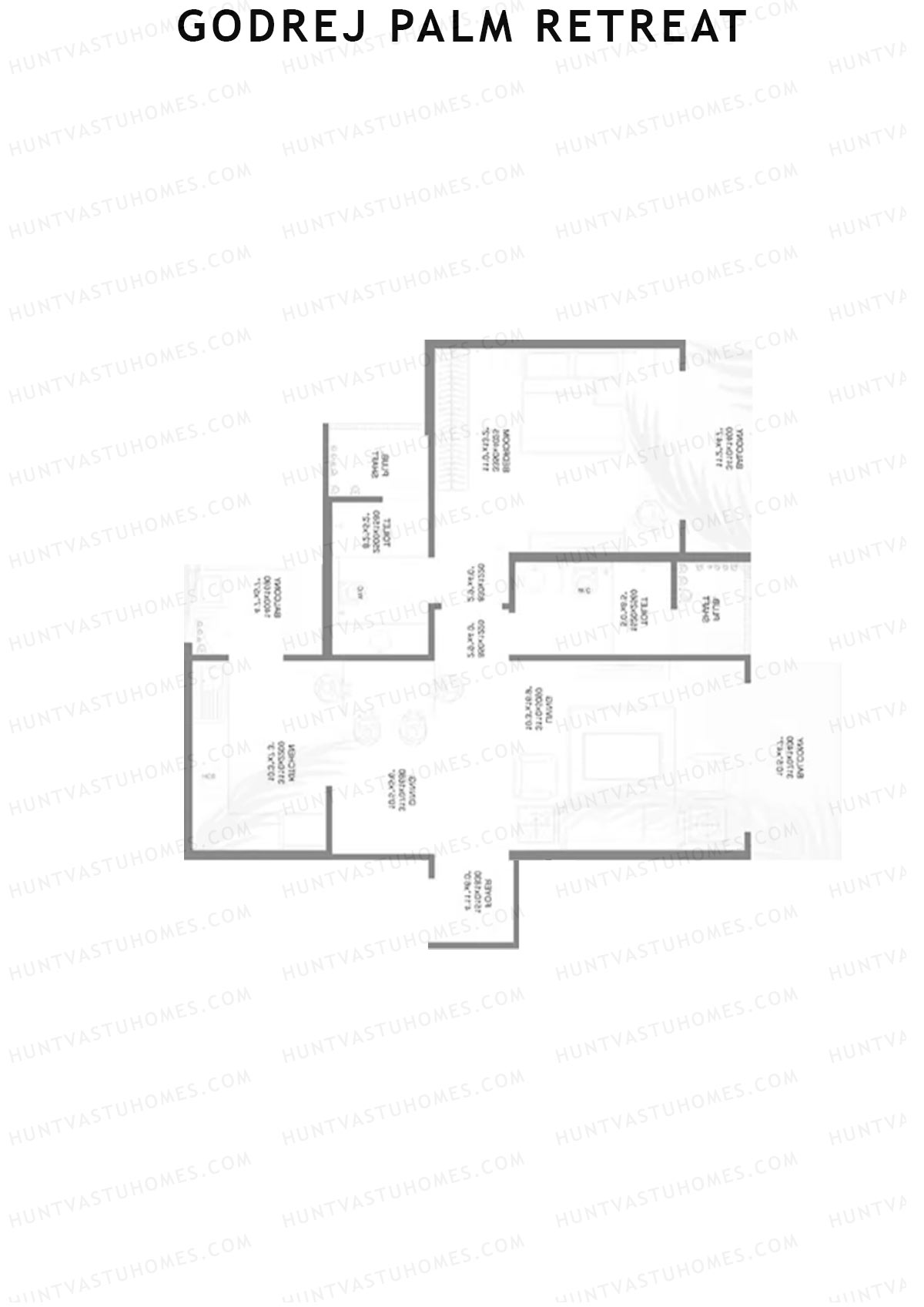Godrej Palm Retreat Tower B2 Unit 1 Floor Plan