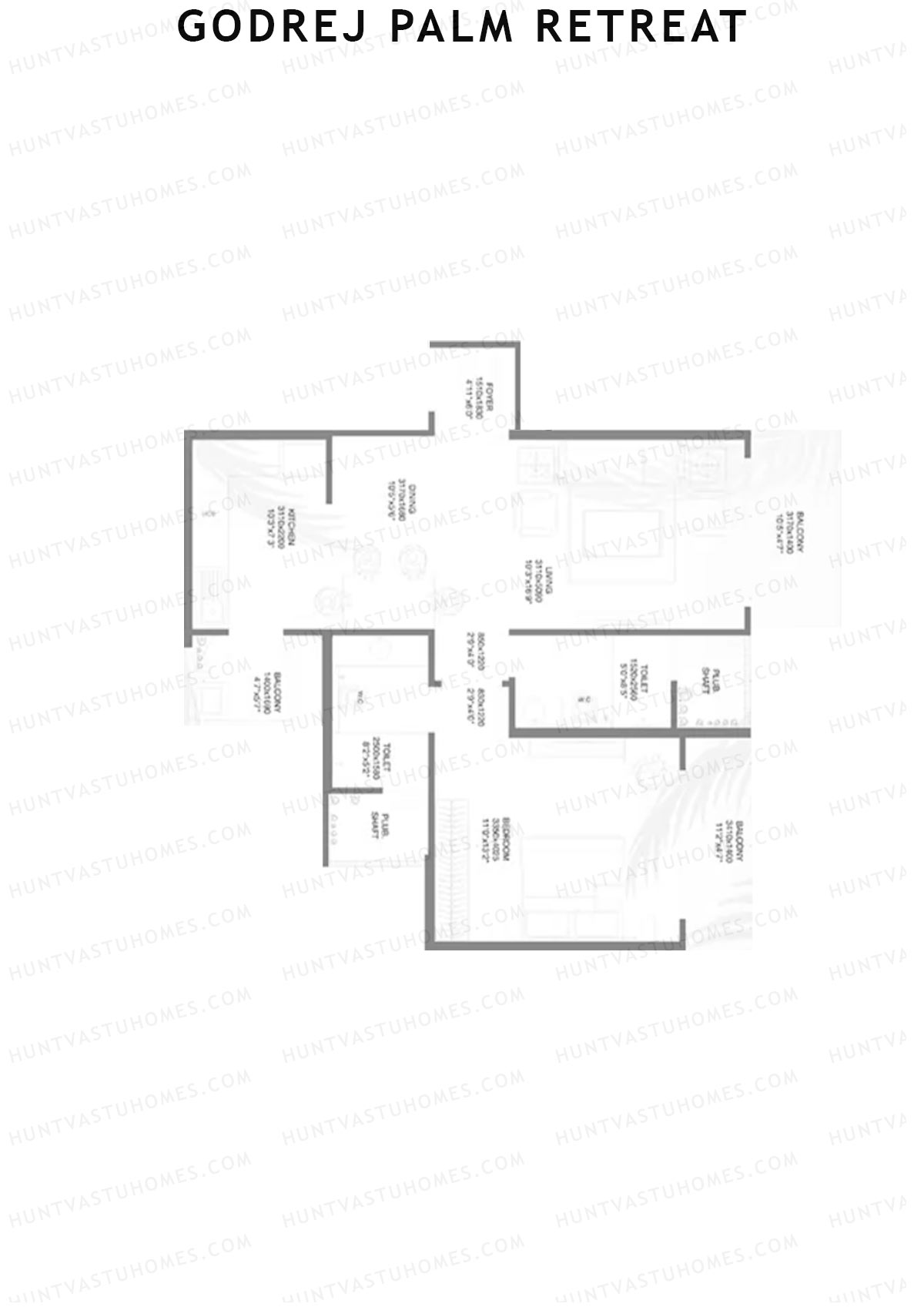 Godrej Palm Retreat Tower C4 Unit 1 Floor Plan