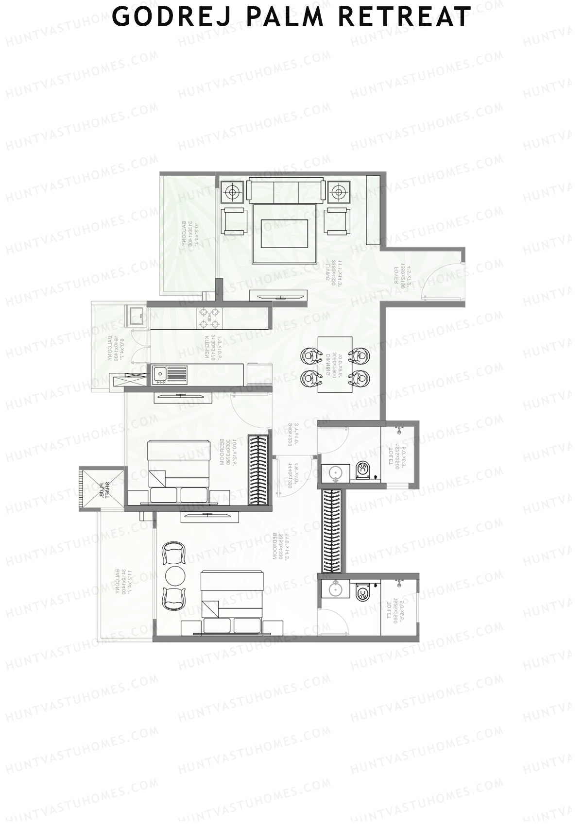 Godrej Palm Retreat Tower C4 Unit 3 Floor Plan