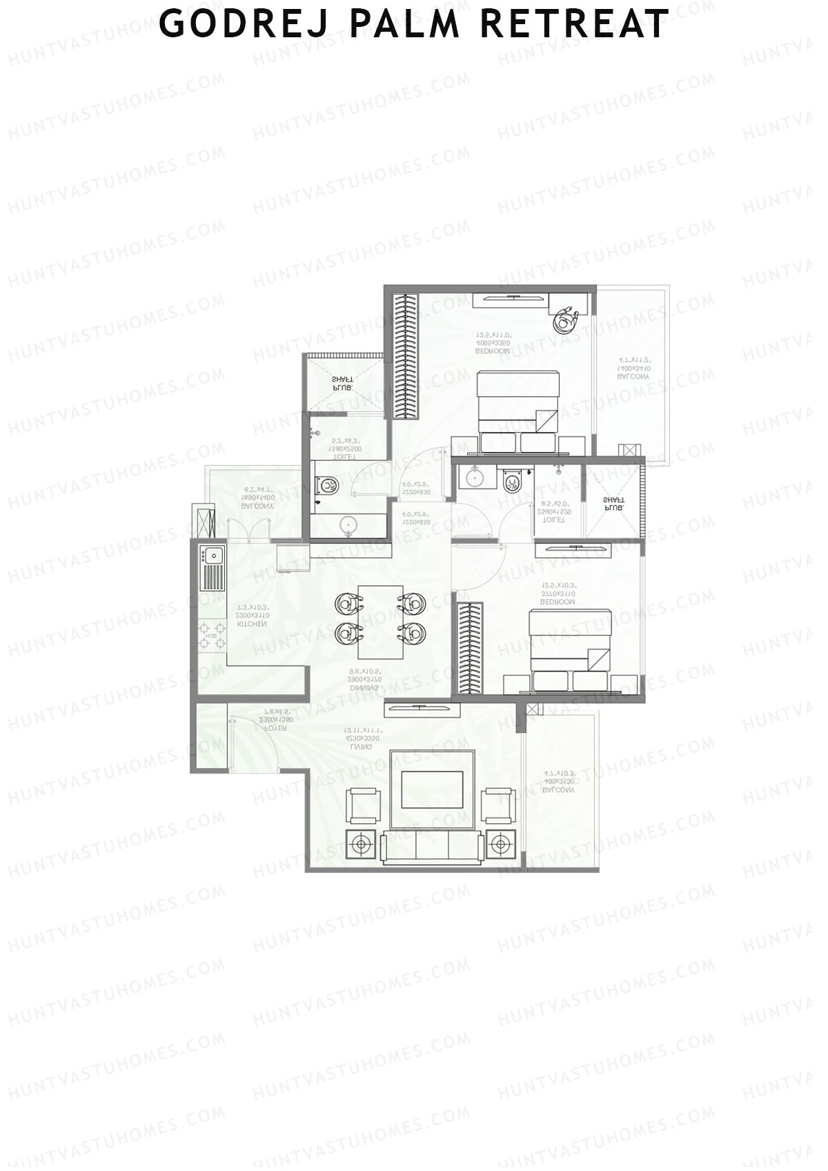 Godrej Palm Retreat Tower C4 Unit 5 Floor Plan