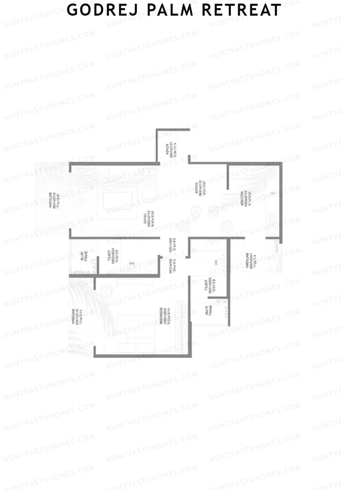 Godrej Palm Retreat Tower D2 Unit 1 Floor Plan