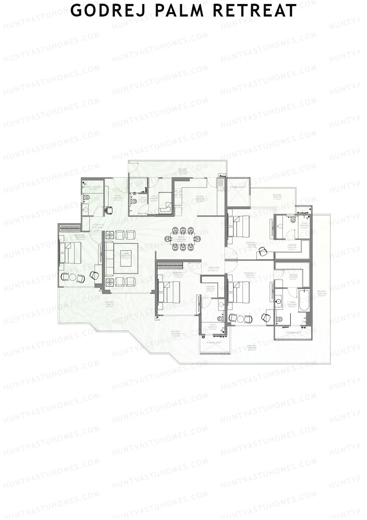 Godrej Palm Retreat Iconic A2 Unit 3 Floor Plan