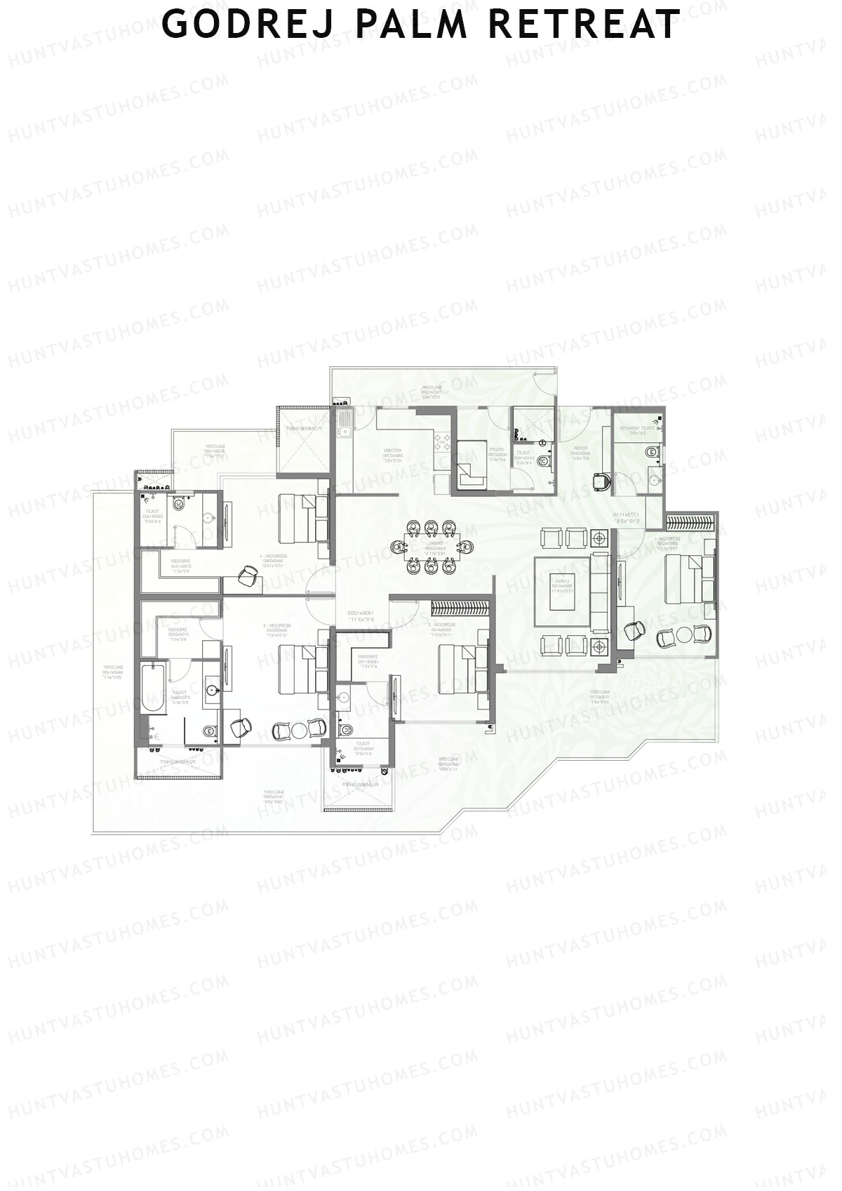 Godrej Palm Retreat Iconic A2 Unit 4 Floor Plan