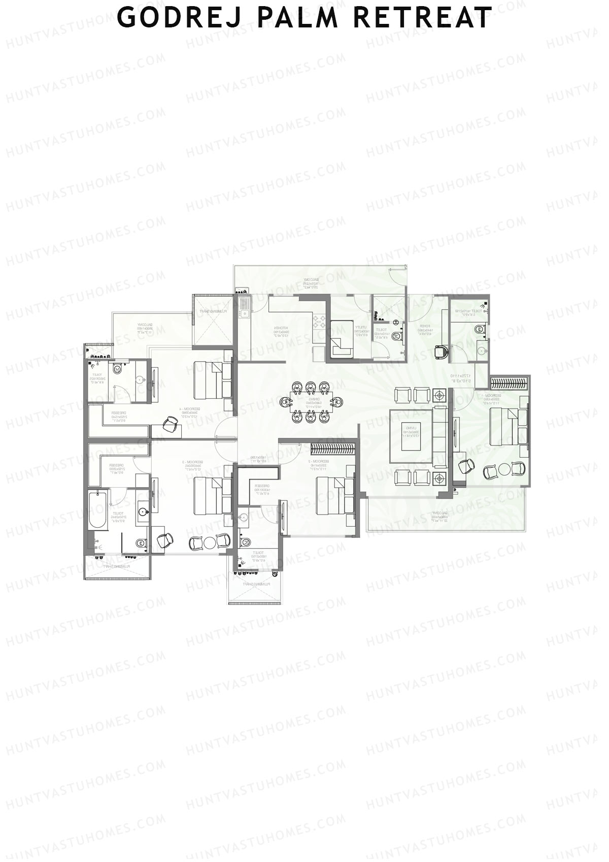 Godrej Palm Retreat Iconic B4 Unit 4 Floor Plan