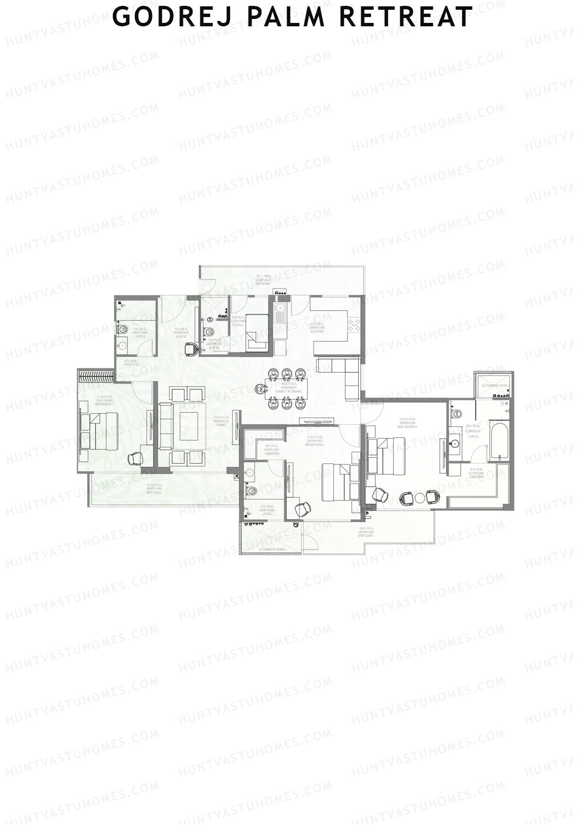 Godrej Palm Retreat Iconic C2 Unit 2 Floor Plan