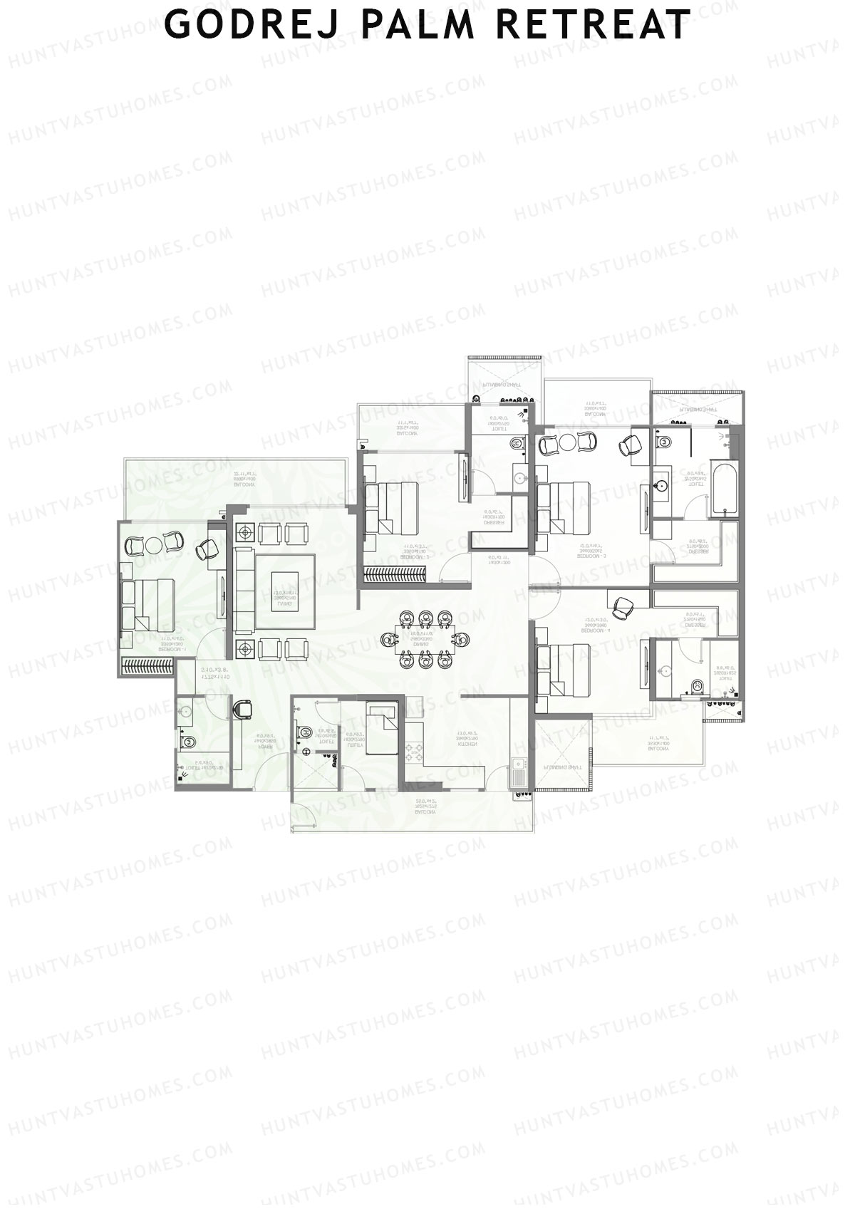 Godrej Palm Retreat Iconic C2 Unit 3 Floor Plan