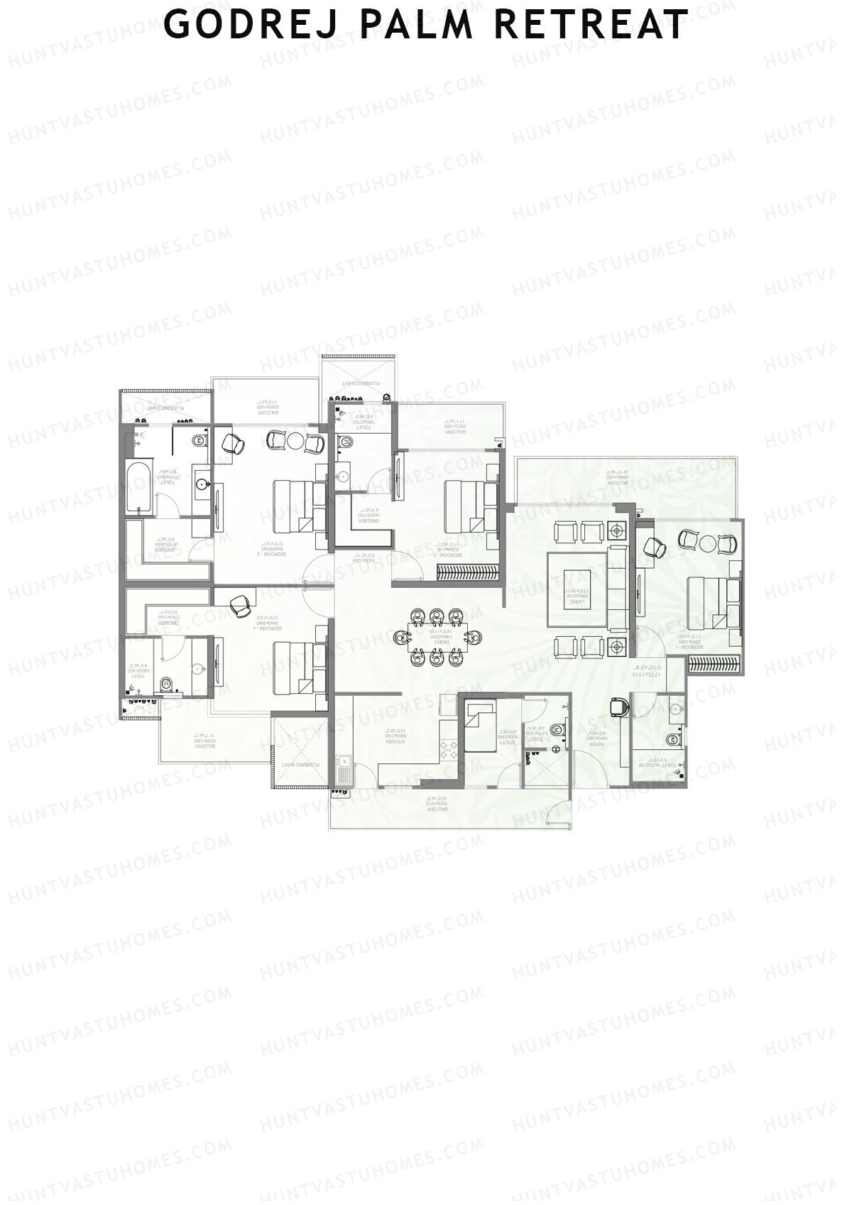 Godrej Palm Retreat Iconic C2 Unit 4 Floor Plan