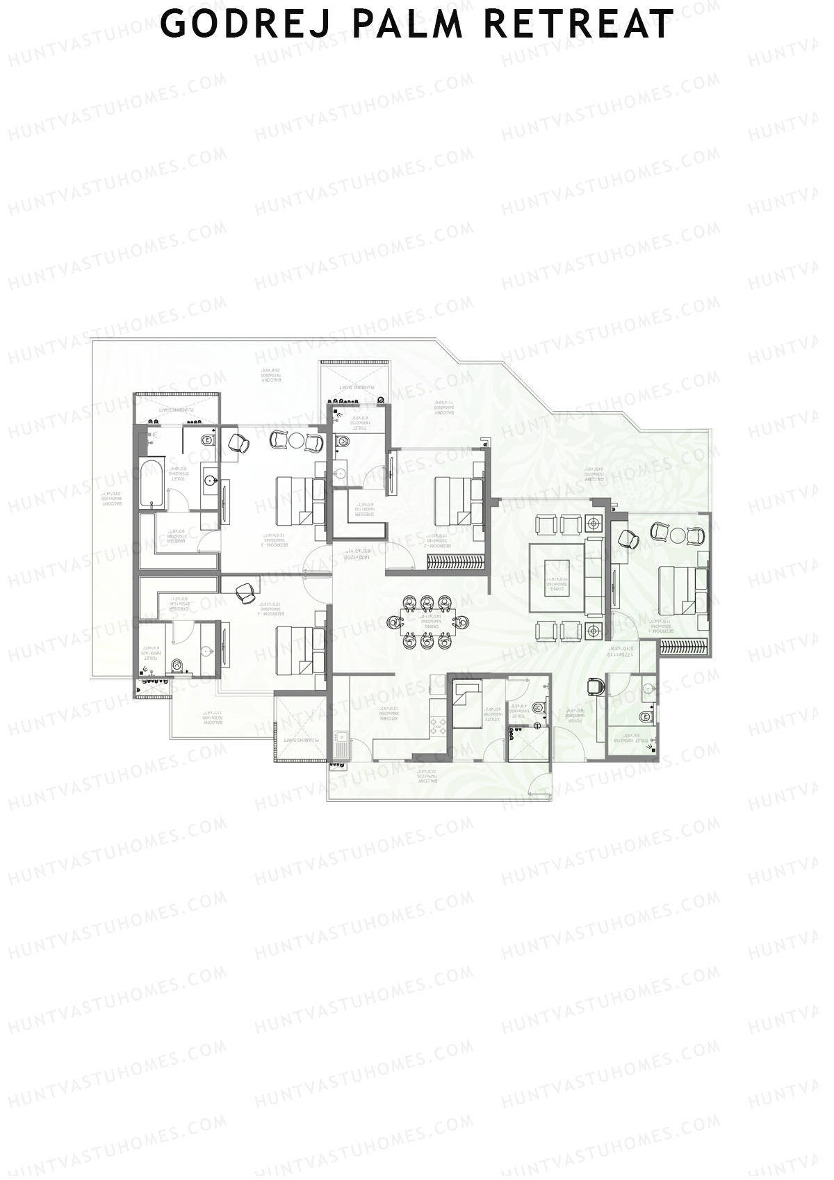 Godrej Palm Retreat Iconic C2 Unit 4 Floor Plan