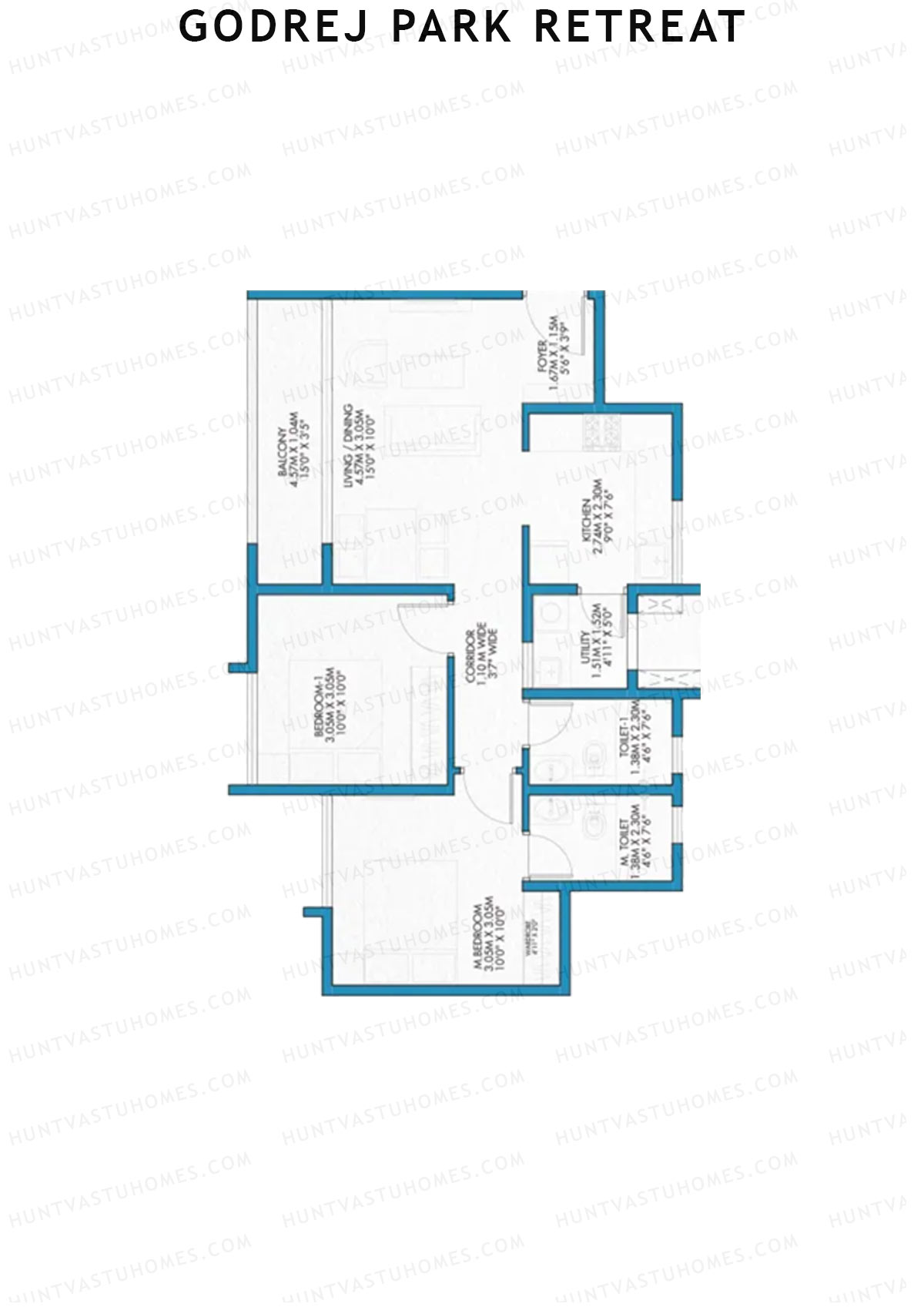Godrej Park Retreat Tower C Unit 1 Floor Plan