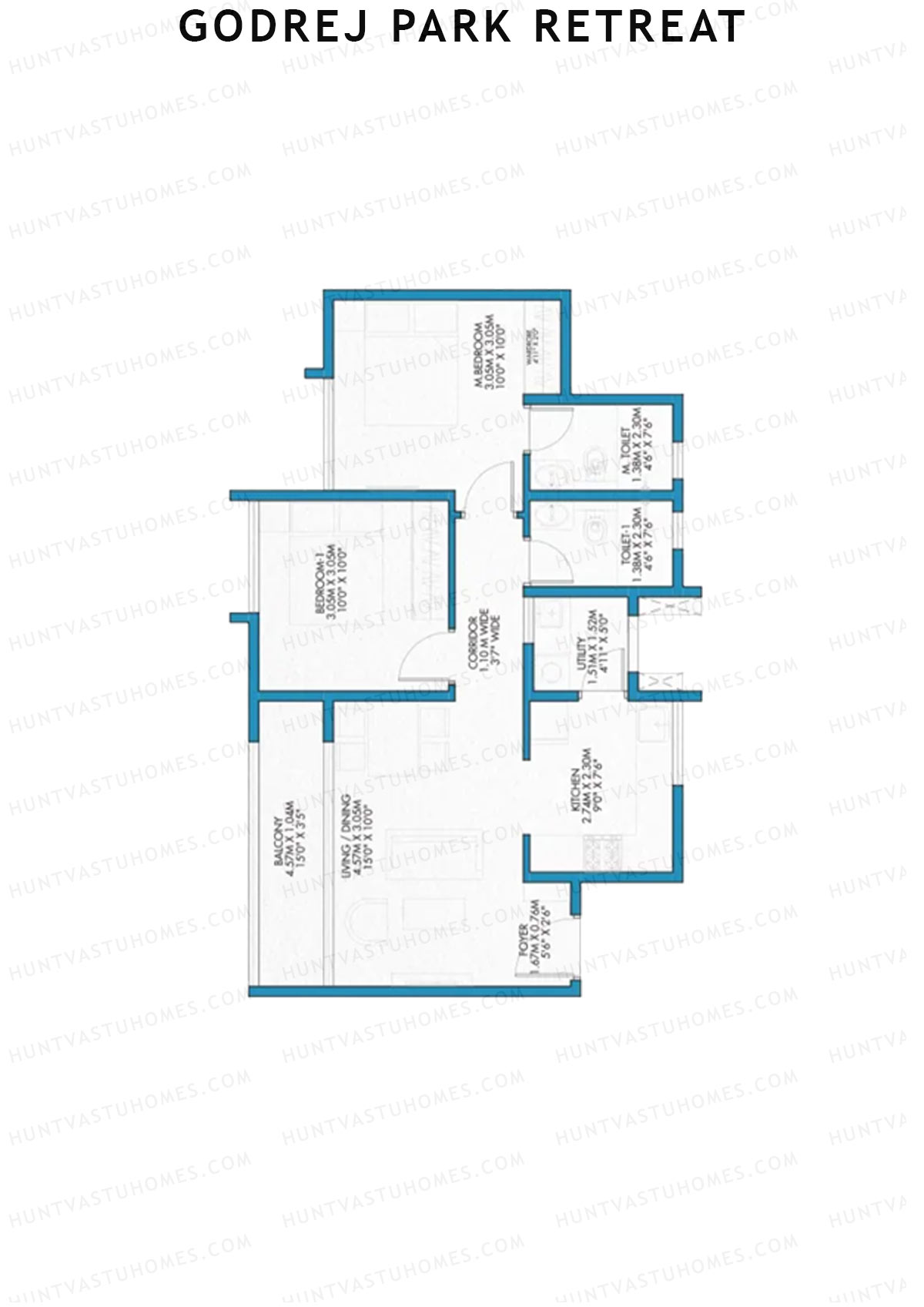Godrej Park Retreat Tower C Unit 2 Floor Plan