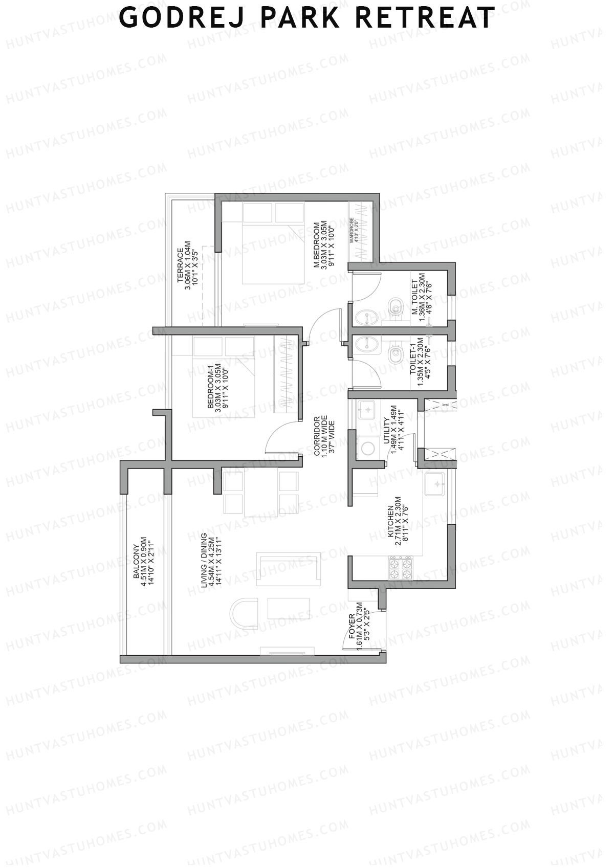Godrej Park Retreat Tower C Unit 2 Floor Plan