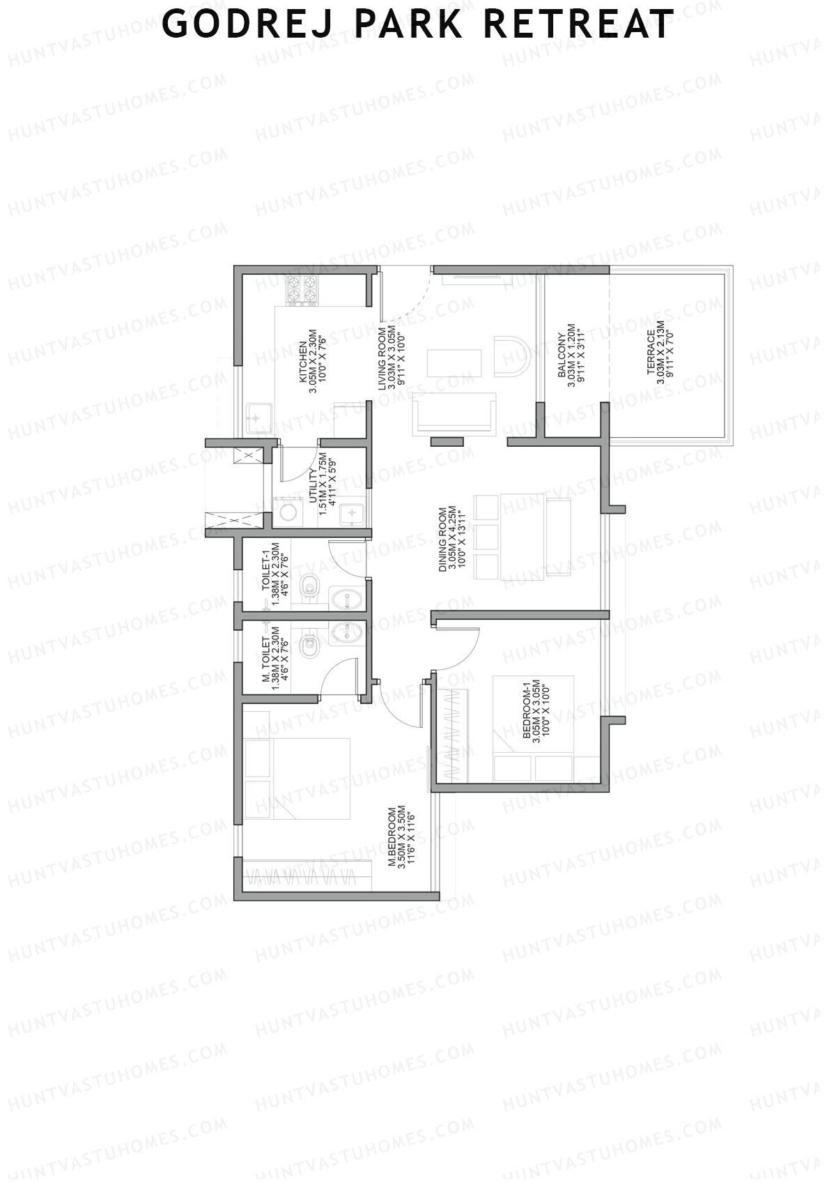 Godrej Park Retreat Tower C Unit 4 Floor Plan