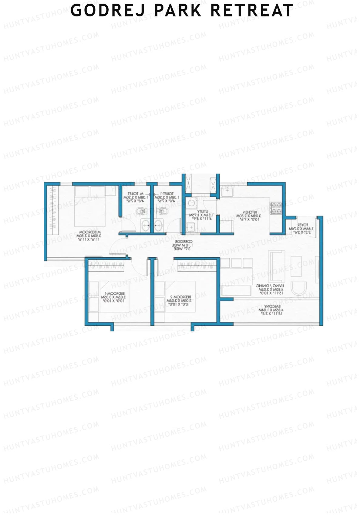 Godrej Park Retreat Tower E Unit 6 Floor Plan