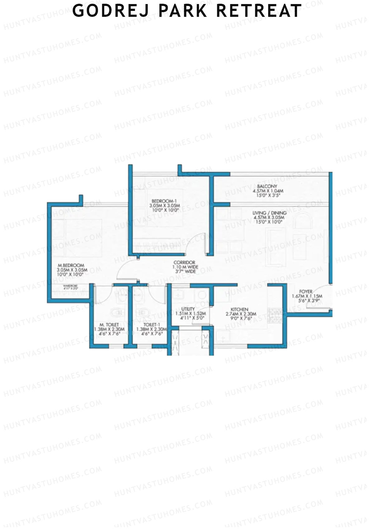 Godrej Park Retreat Tower F Unit 1 Floor Plan