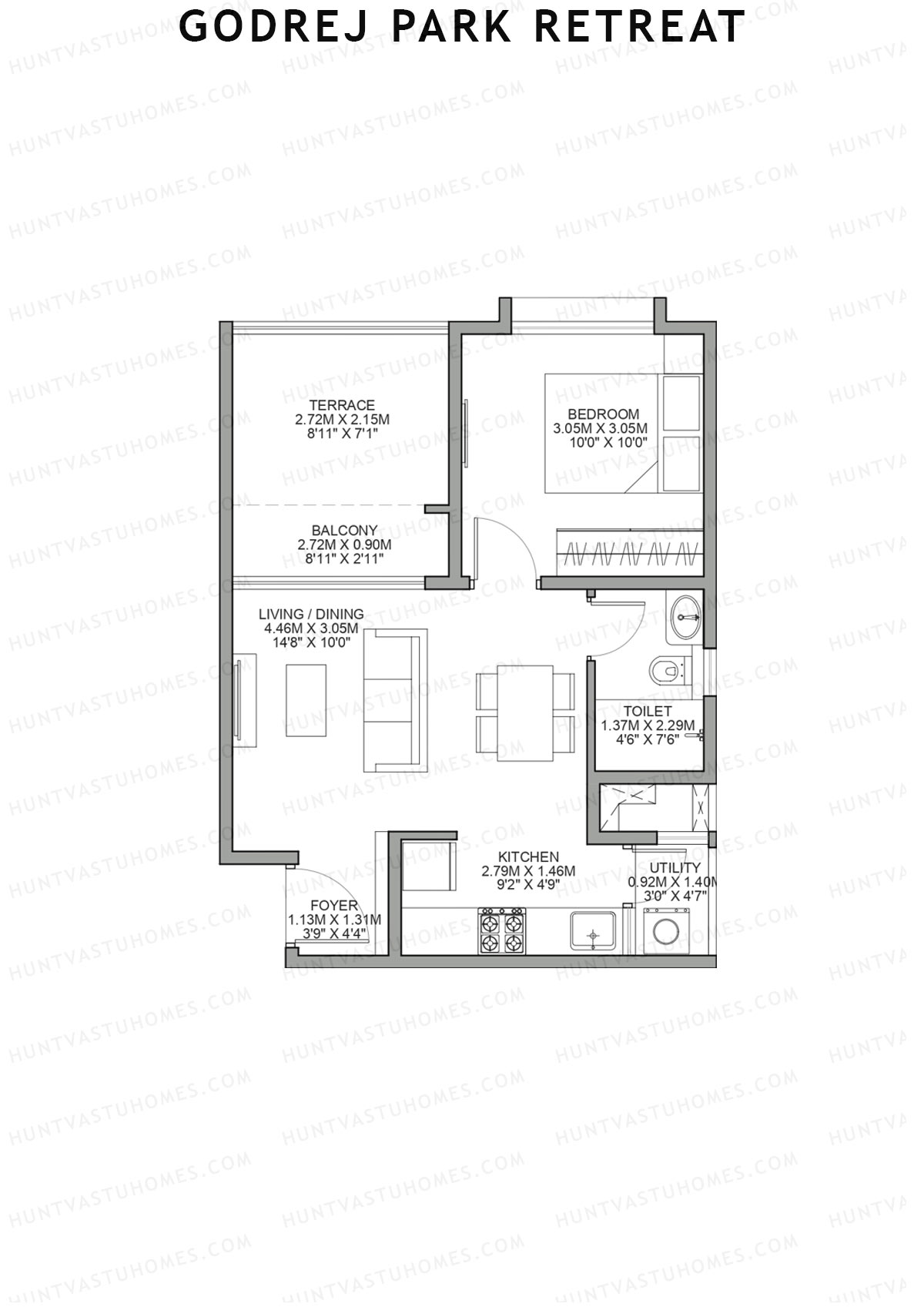 Godrej Park Retreat Tower H Unit 2 Floor Plan
