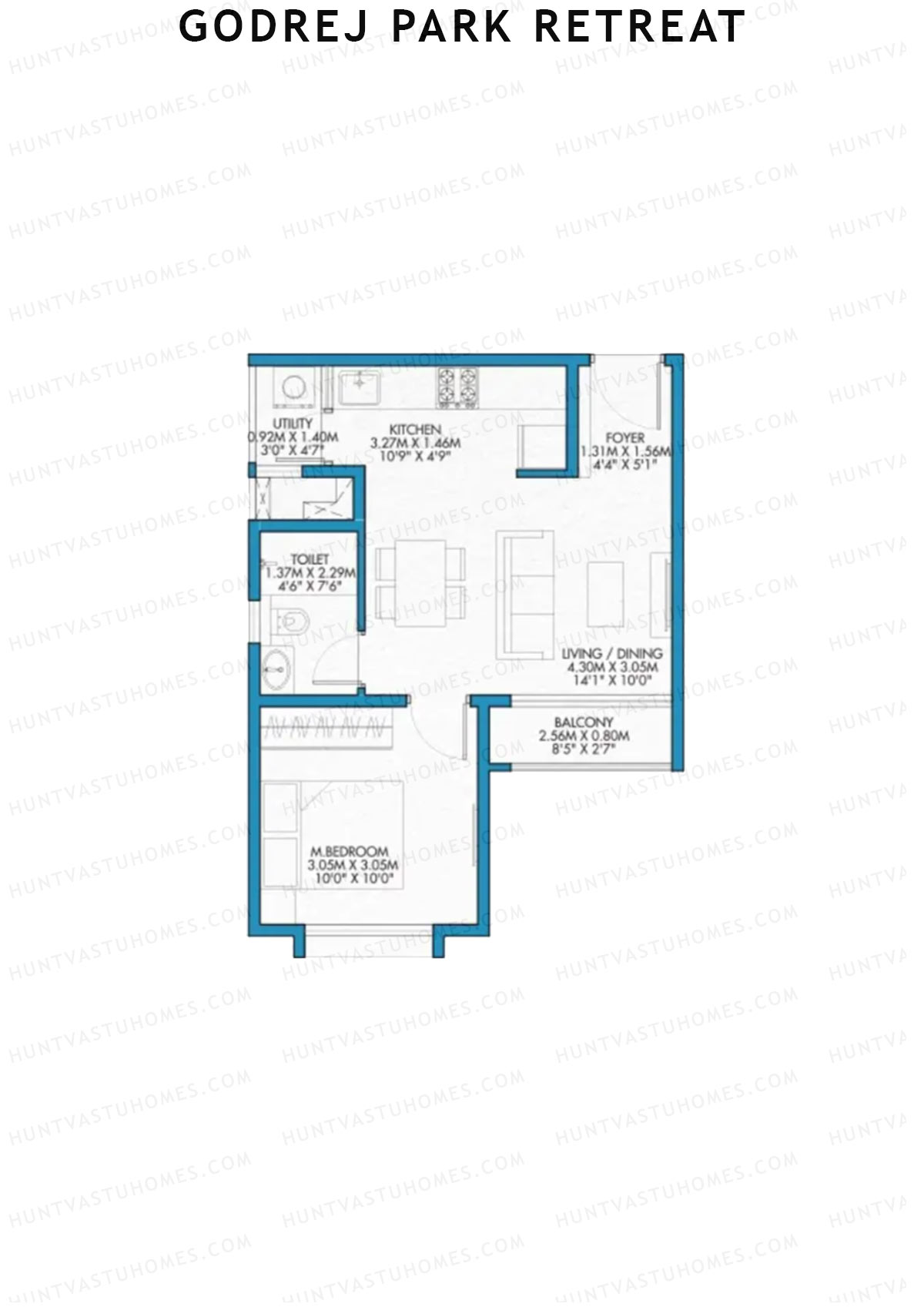 Godrej Park Retreat Tower H Unit 8 Floor Plan