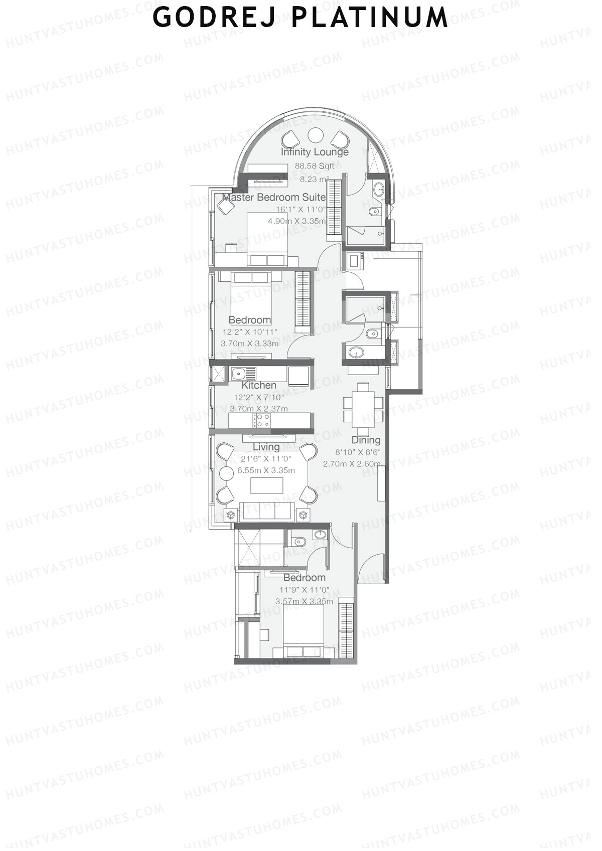 Godrej Platinum Tower B4 Unit 1 Floor Plan