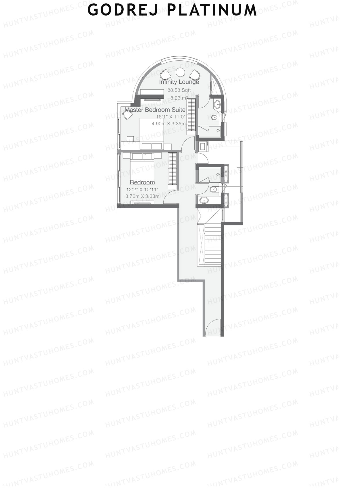 Godrej Platinum Tower B4 Unit 1 (Duplex ) Floor Plan
