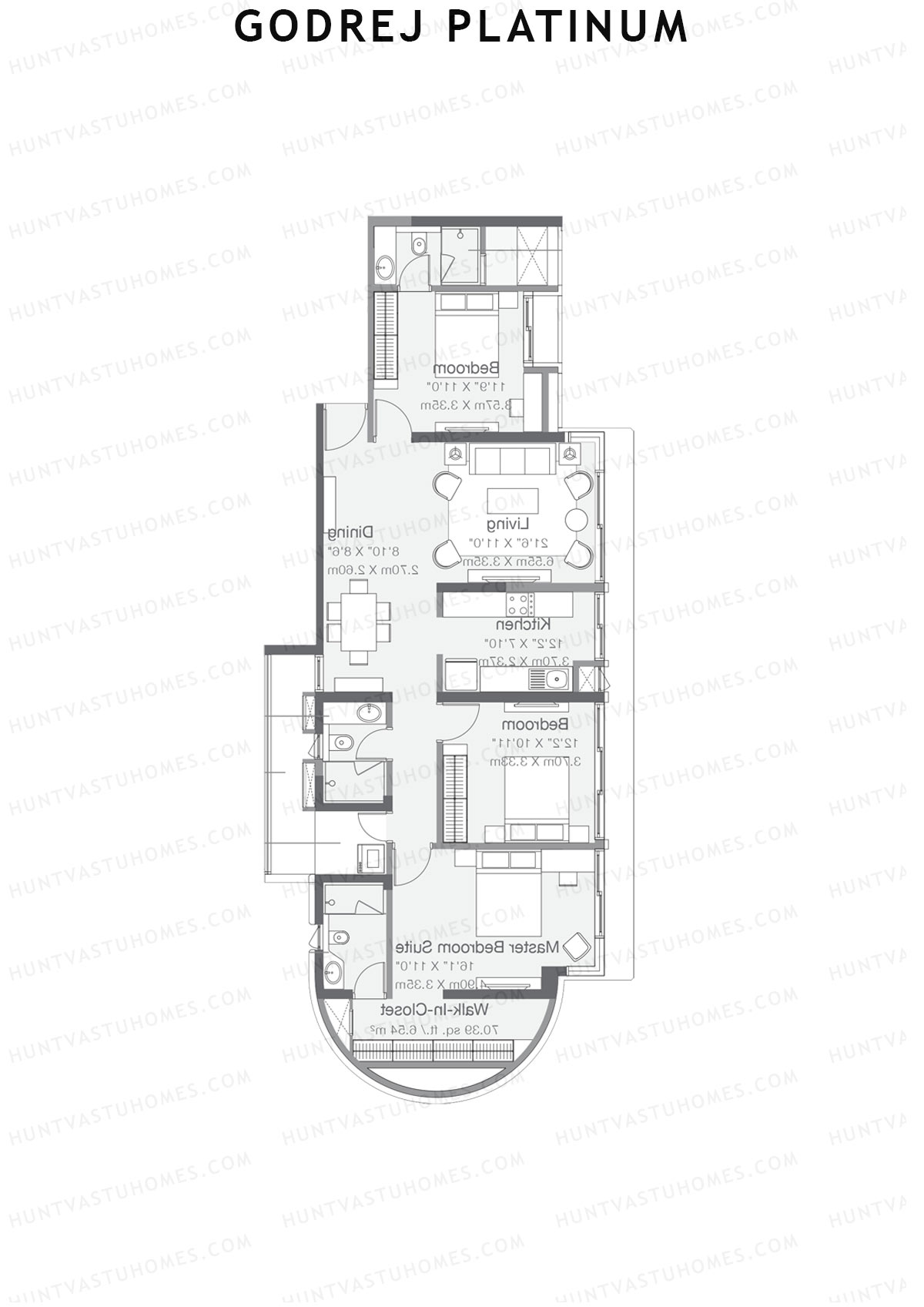 Godrej Platinum Tower B4 Unit 3 Floor Plan