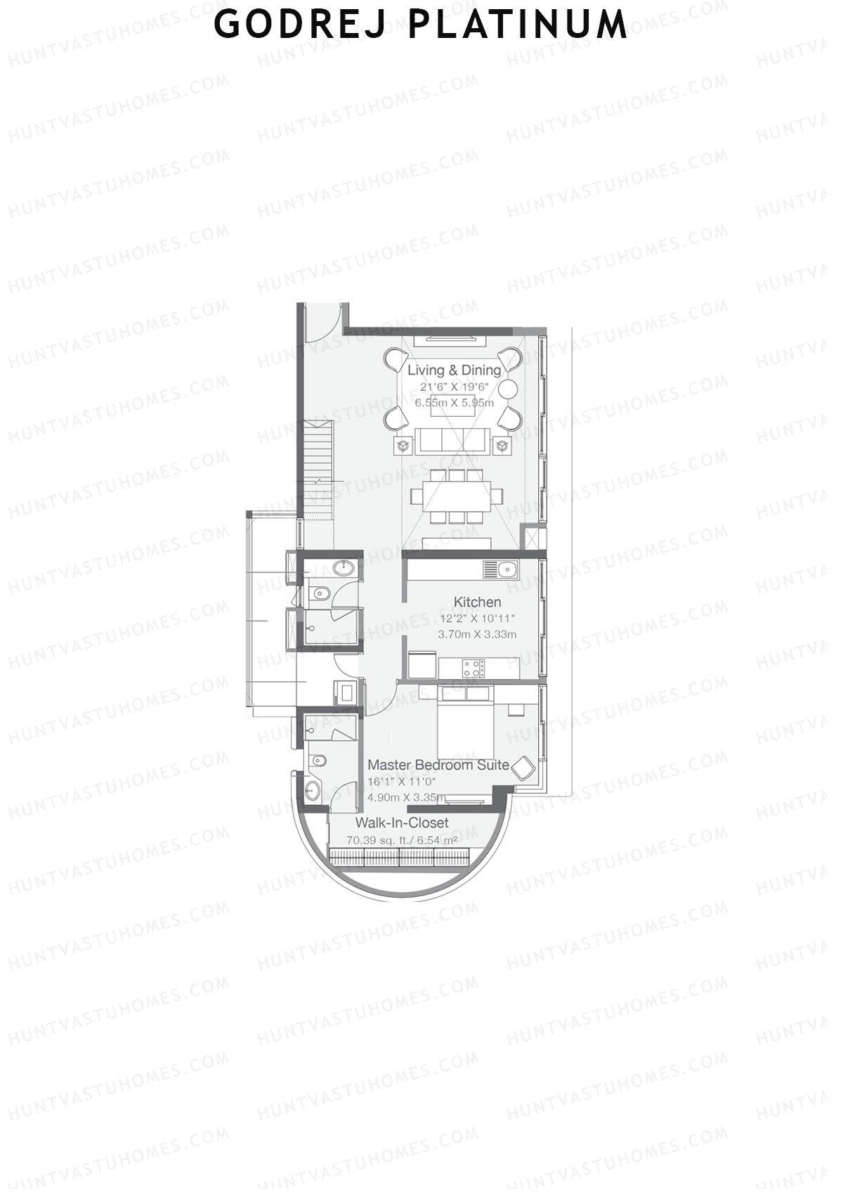 Godrej Platinum Tower B4 Unit 3 (Duplex ) Floor Plan