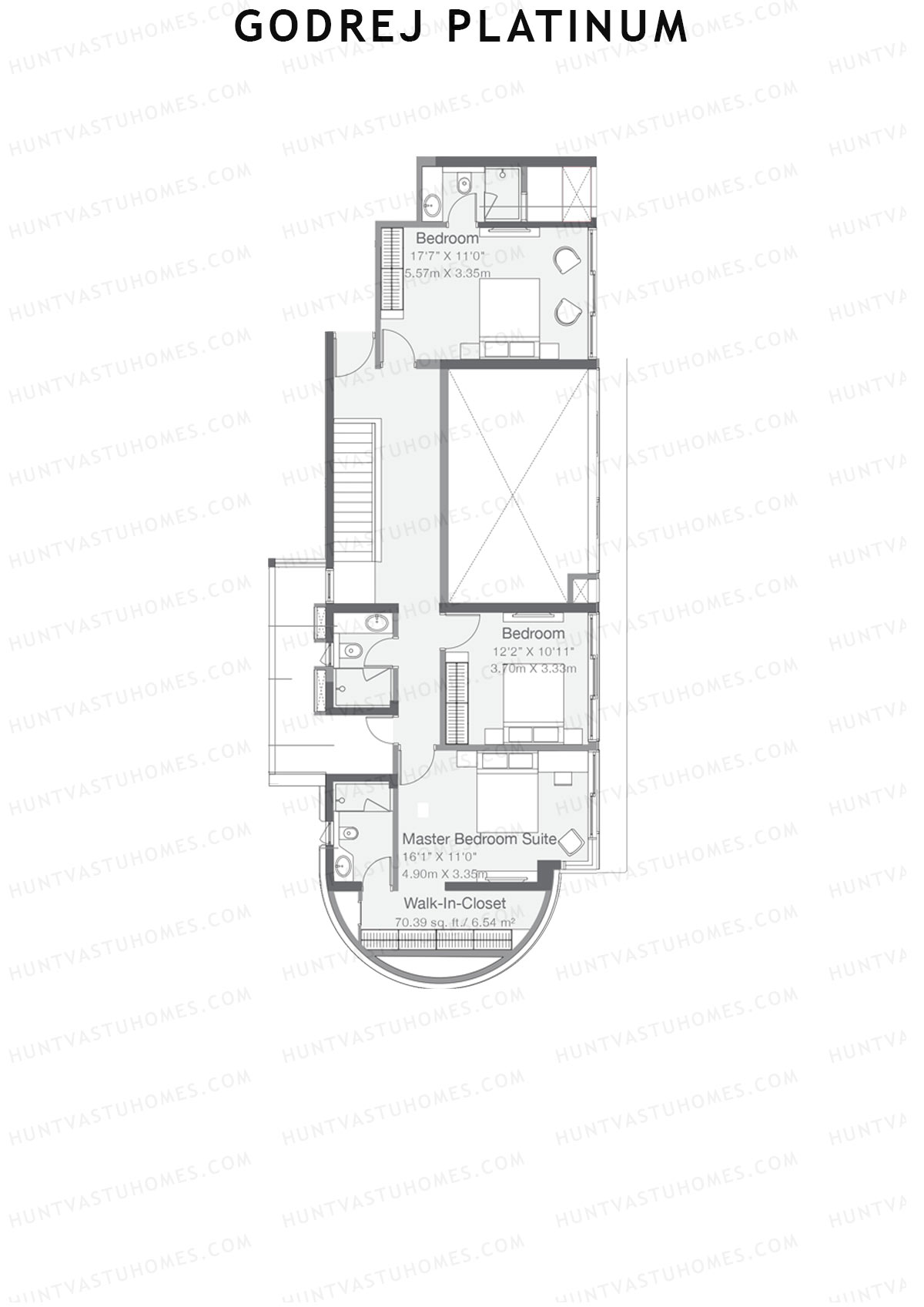 Godrej Platinum Tower B4 Unit 3 (Duplex ) Floor Plan