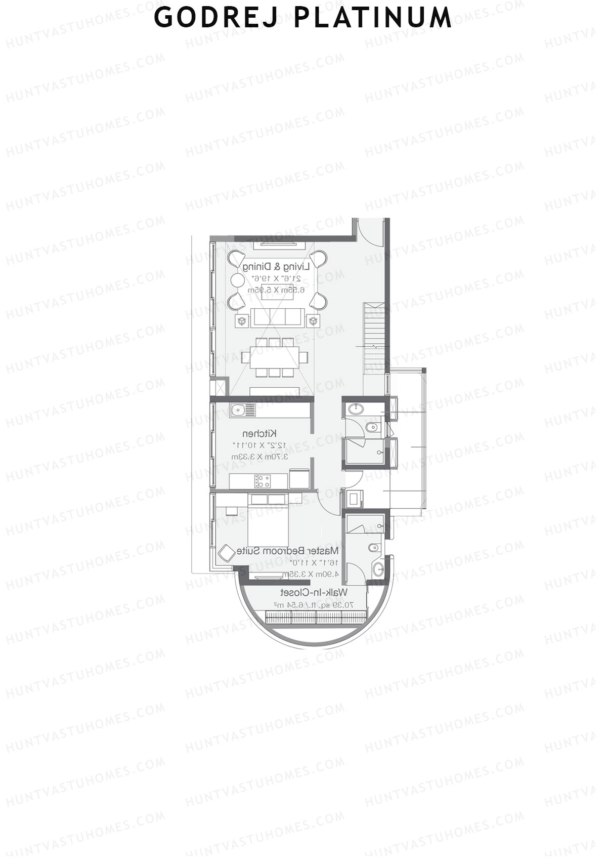 Godrej Platinum Tower B4 Unit 4 (Duplex ) Floor Plan