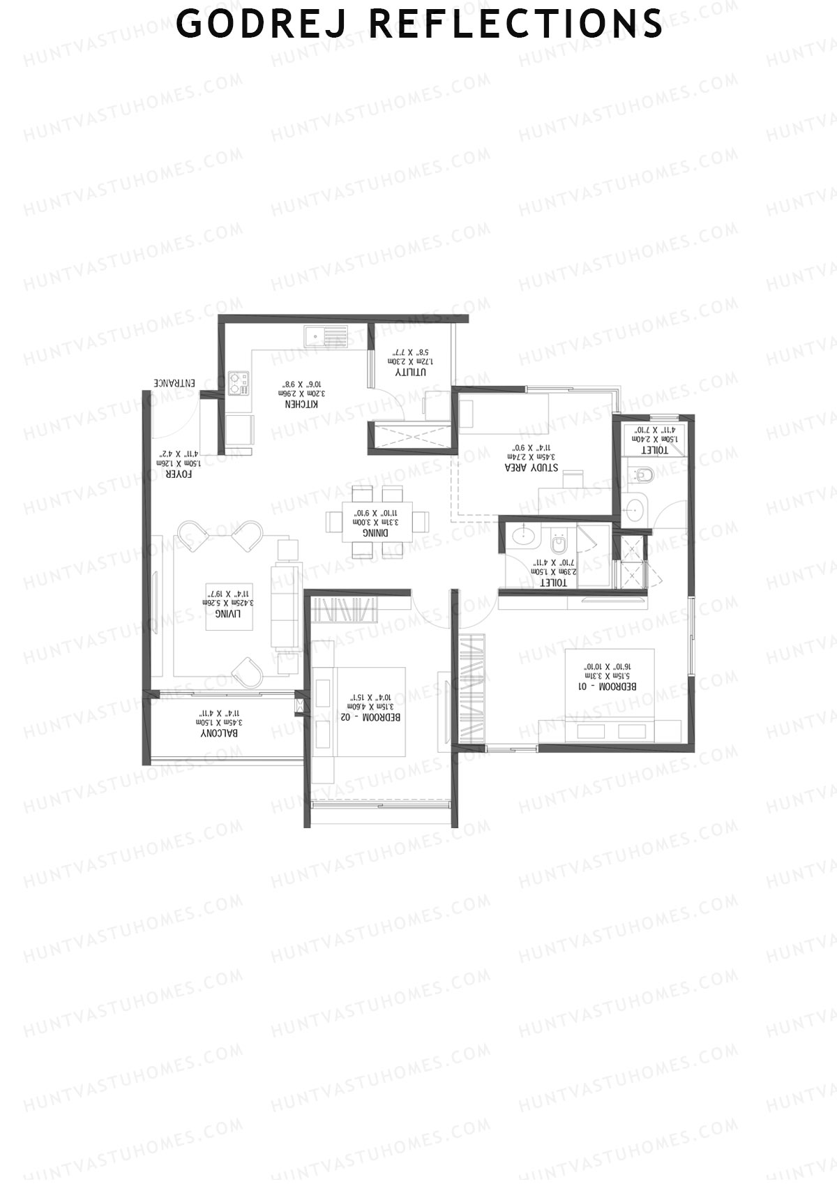 Godrej Reflections Wing A Unit 1 Floor Plan