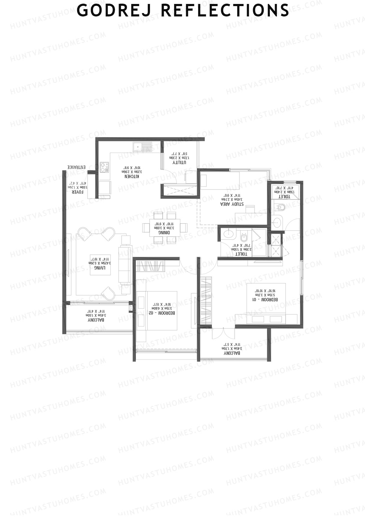 Godrej Reflections Wing A Unit 1 Floor Plan
