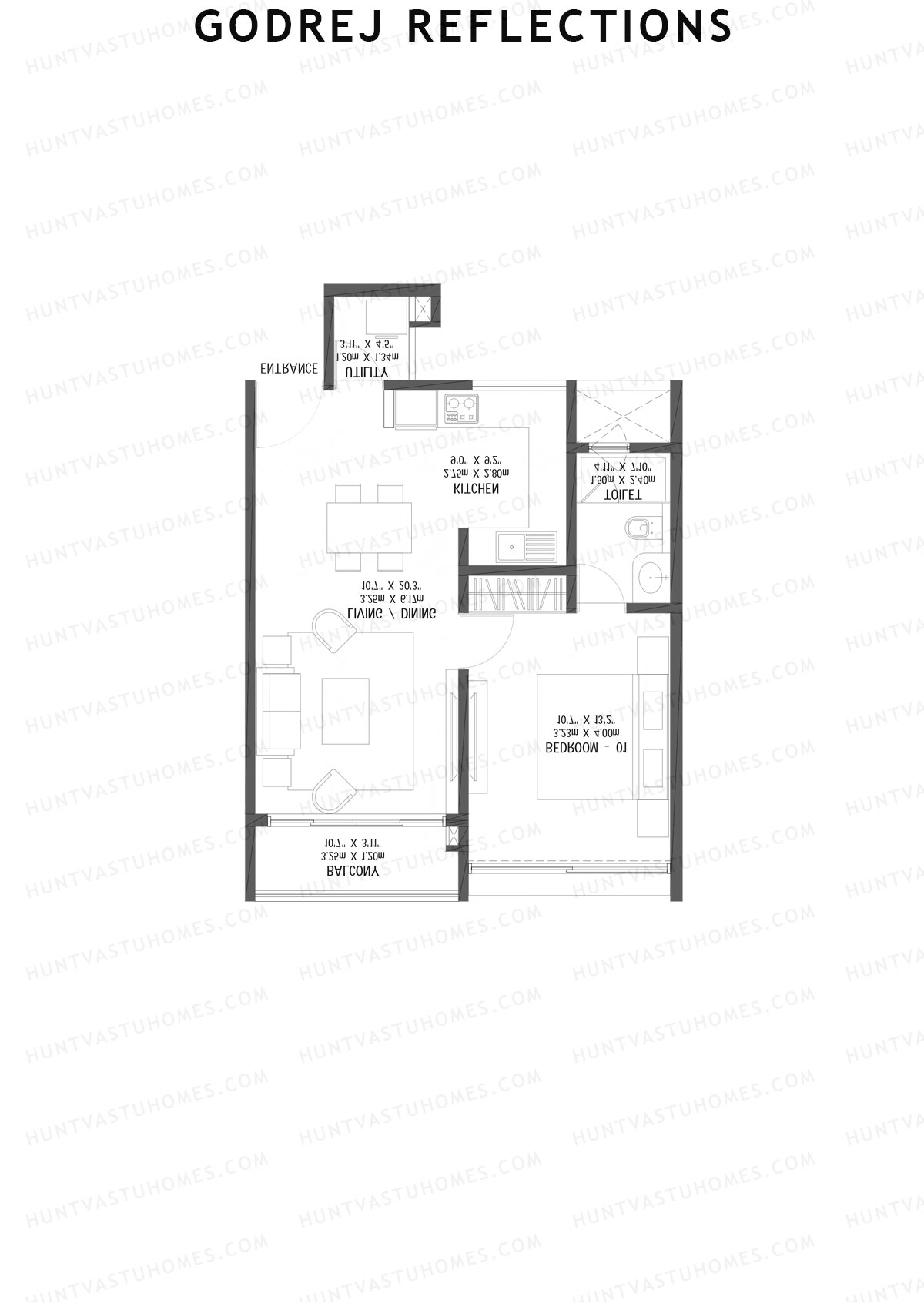 Godrej Reflections Wing A Unit 2 Floor Plan