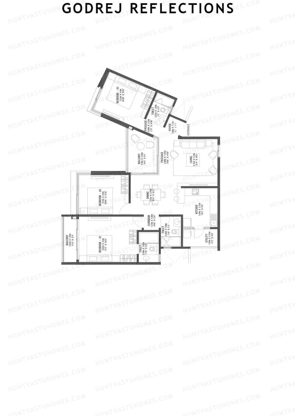 Godrej Reflections Wing A Unit 5 Floor Plan