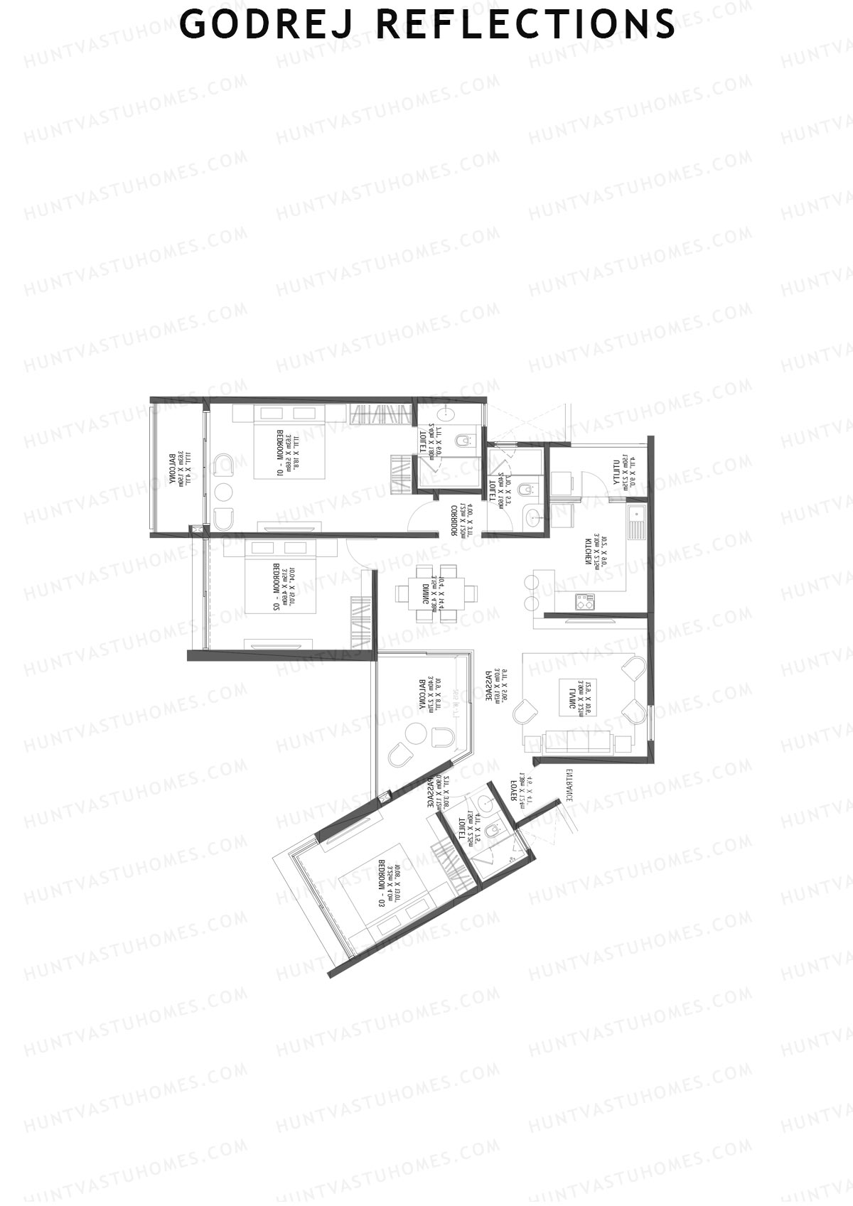 Godrej Reflections Wing A Unit 6 Floor Plan