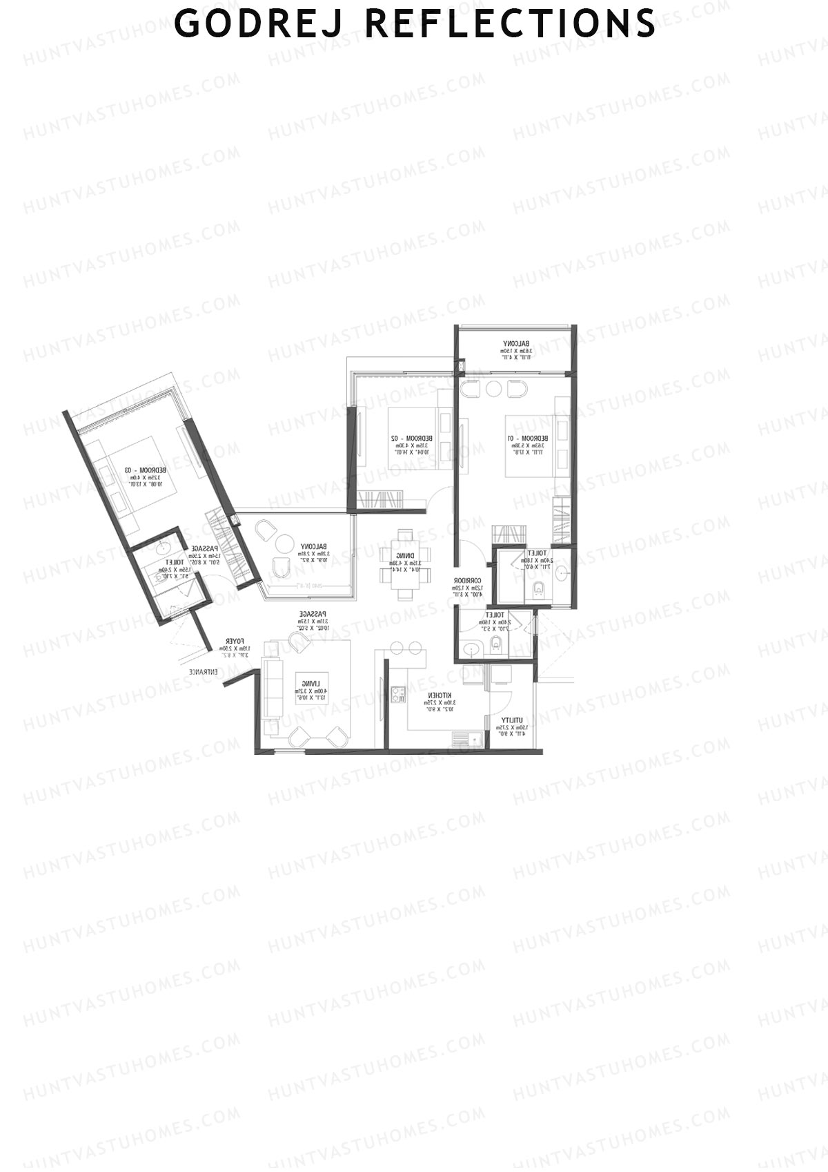 Godrej Reflections Wing B Unit 2 Floor Plan