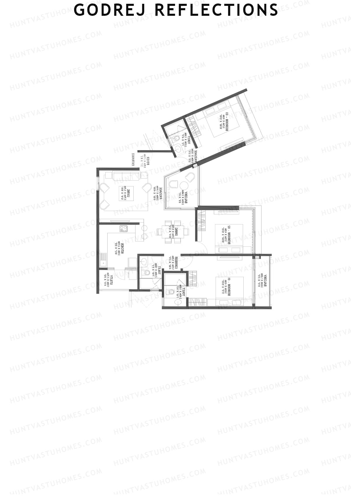 Godrej Reflections Wing C Unit 2 Floor Plan