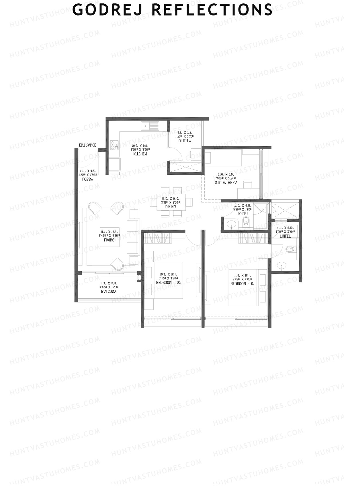 Godrej Reflections Wing C Unit 4 Floor Plan