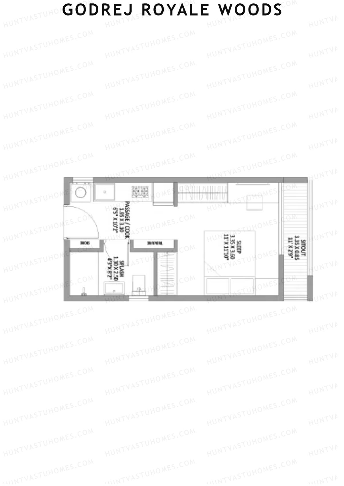 Godrej Royale Woods Tower 1B Unit 1 Floor Plan