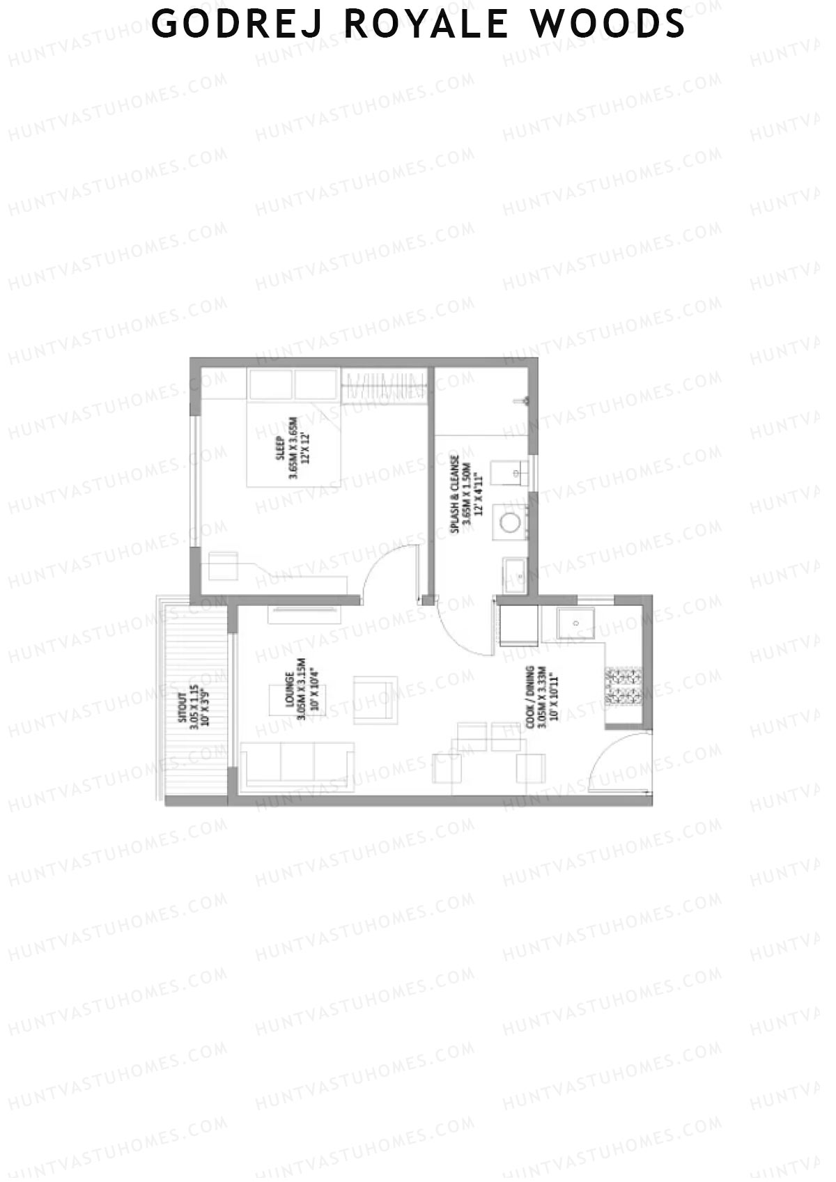 Godrej Royale Woods Tower 6B Unit 1 Floor Plan