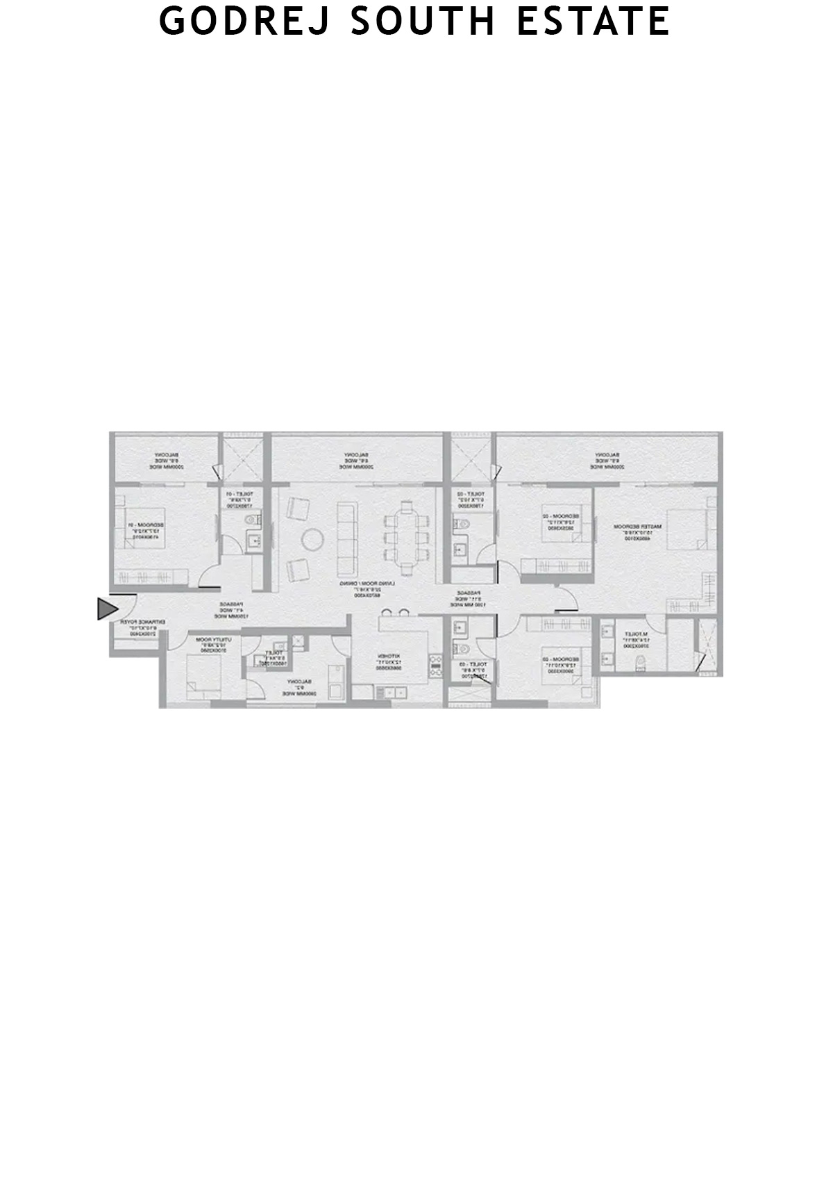 Godrej South Estate Tower 2 Unit 3 Floor Plan