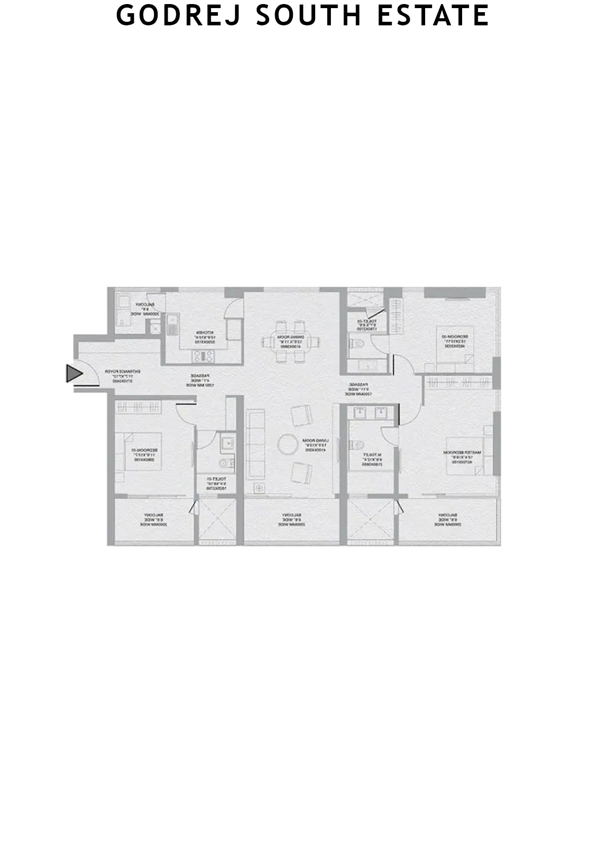Godrej South Estate Tower 2 Unit 4 Floor Plan