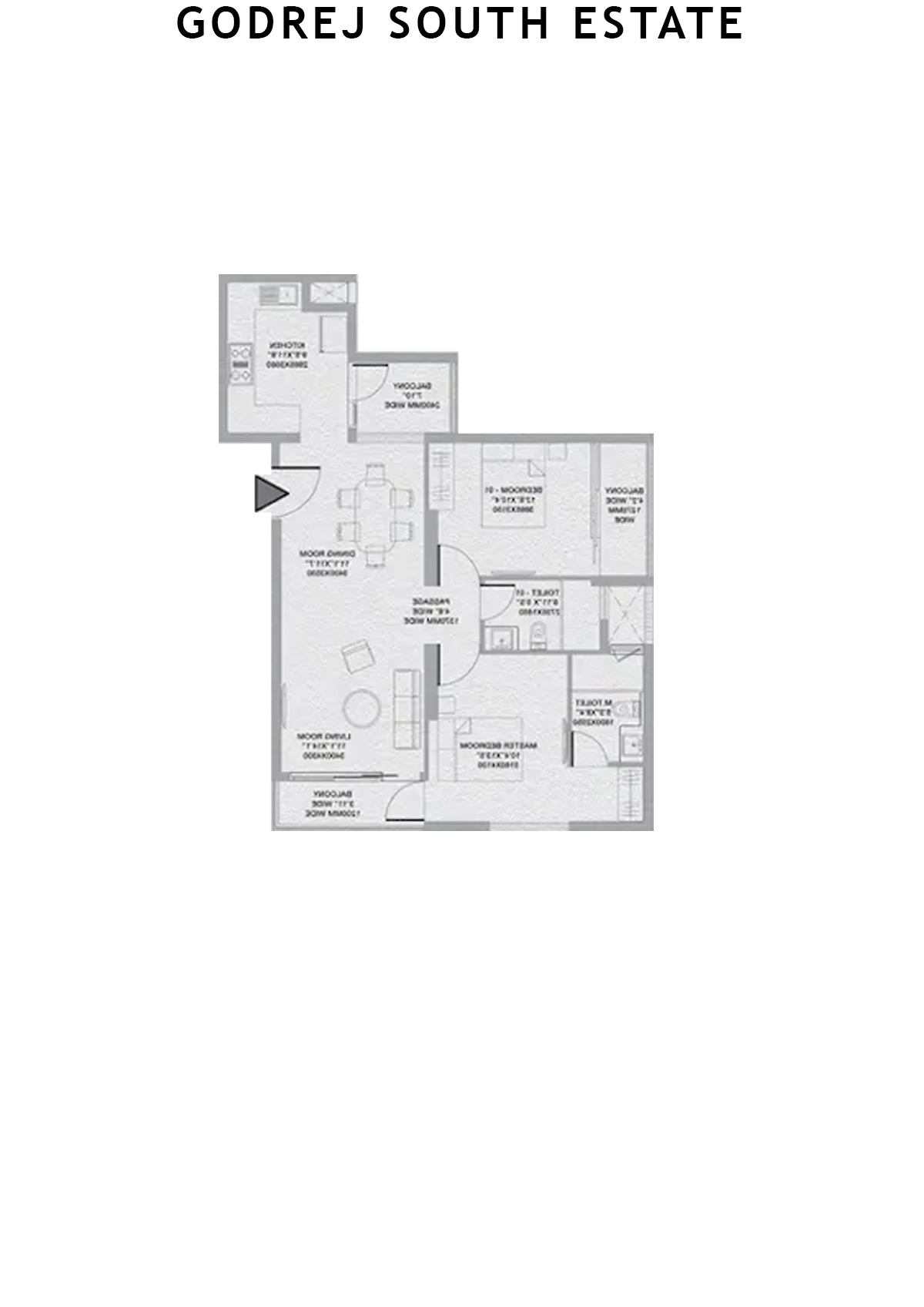 Godrej South Estate Block 1 Unit 4 Floor Plan