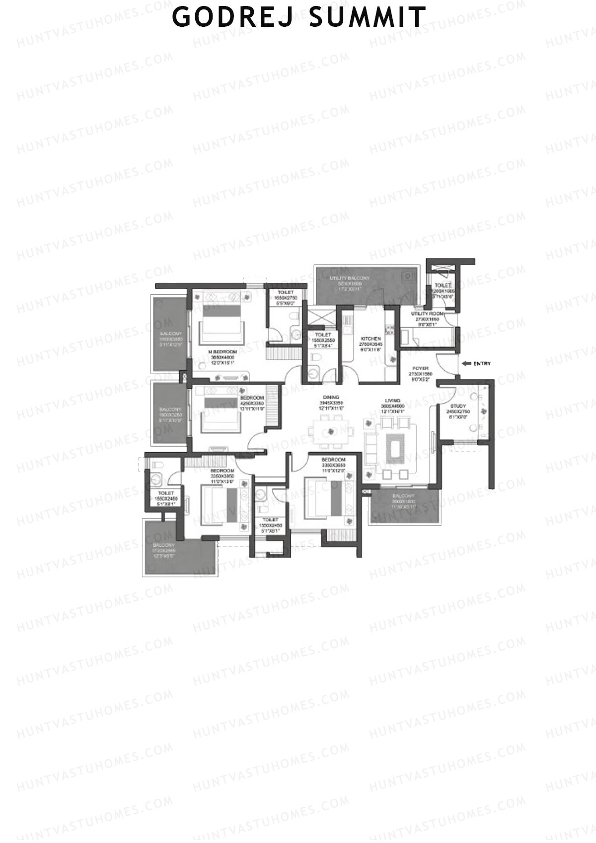 Godrej Summit Tower C Unit 3 Floor Plan