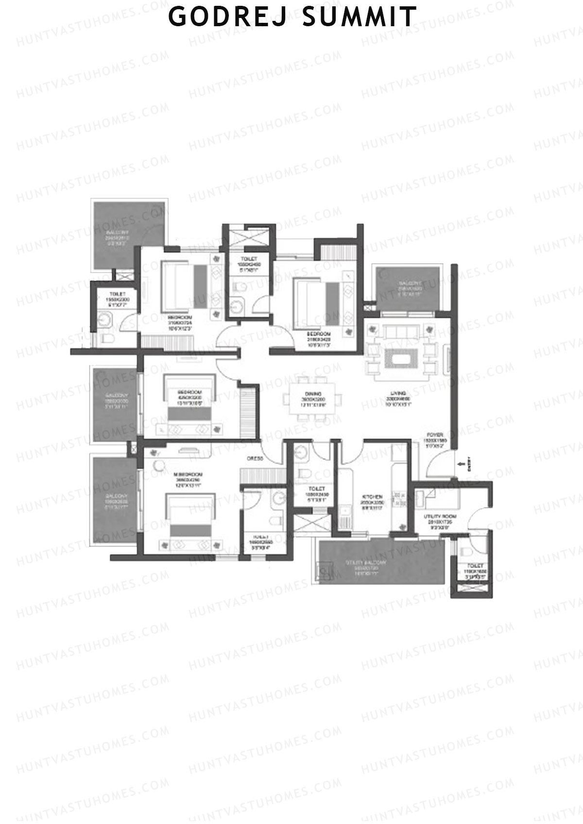 Godrej Summit Tower C Unit 4 Floor Plan