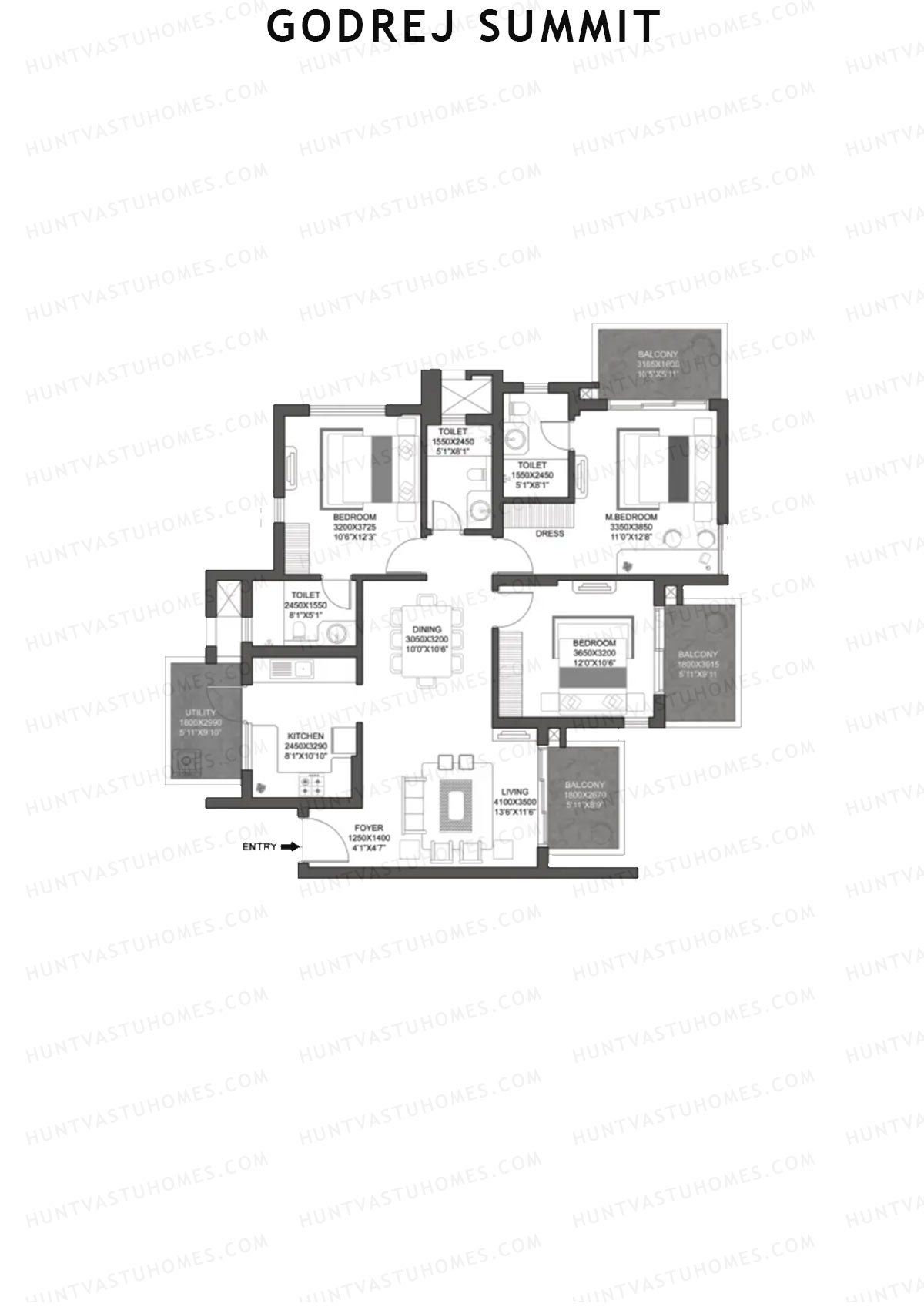 Godrej Summit Tower H Unit 1 Floor Plan