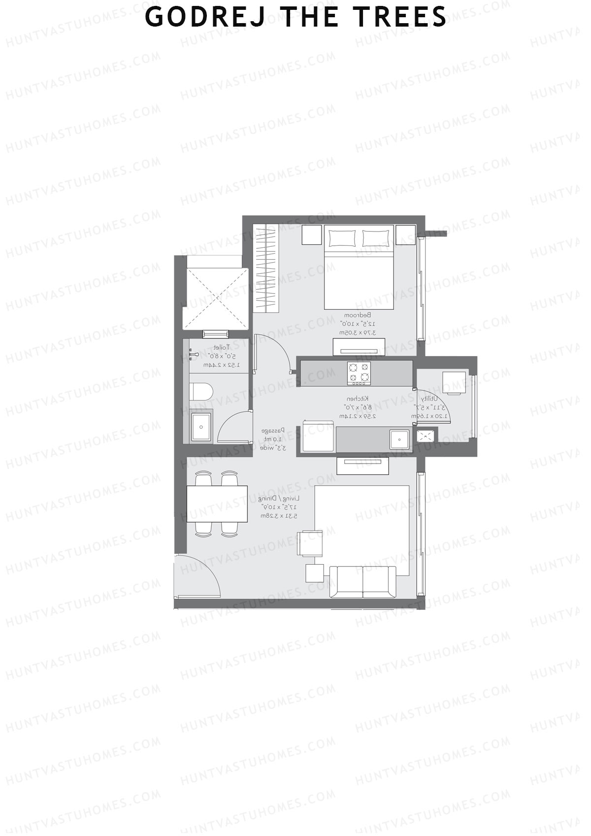 Godrej The Trees Wing K Unit 2 Floor Plan