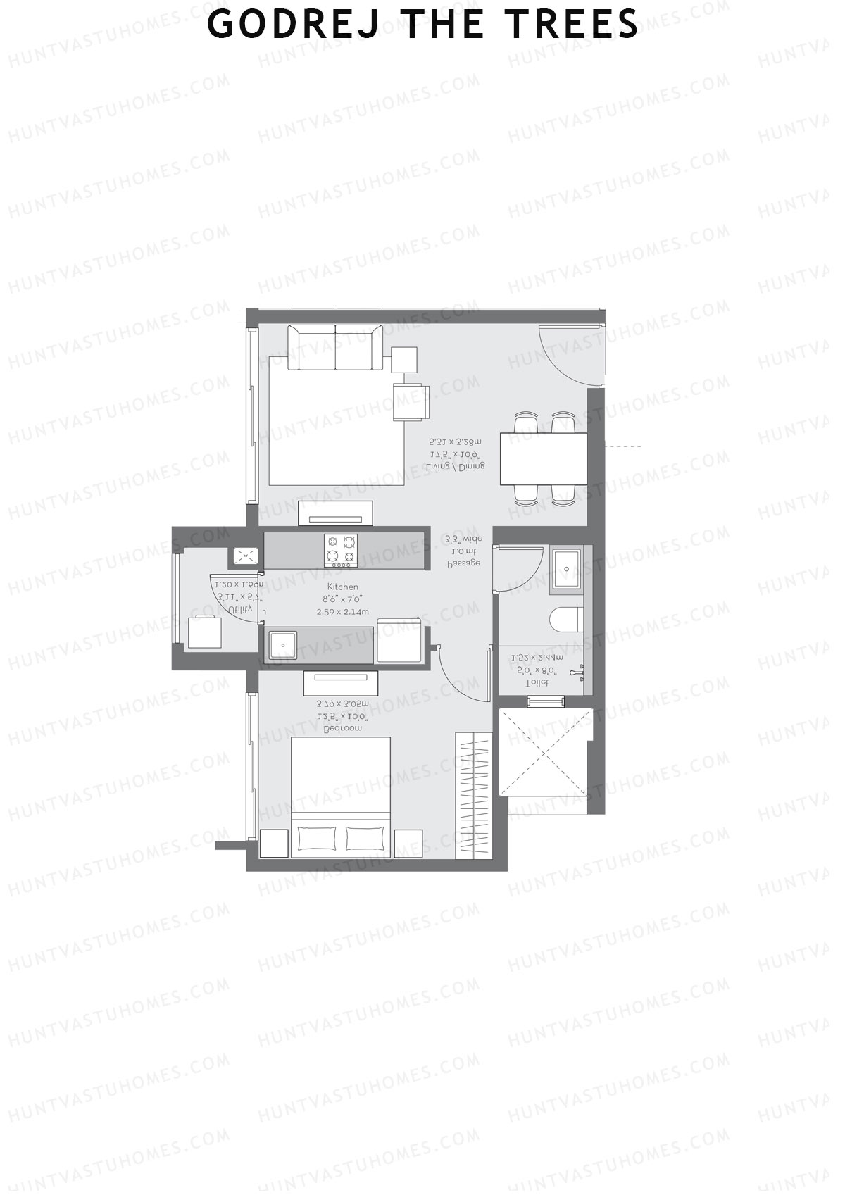 Godrej The Trees Wing K Unit 4 Floor Plan