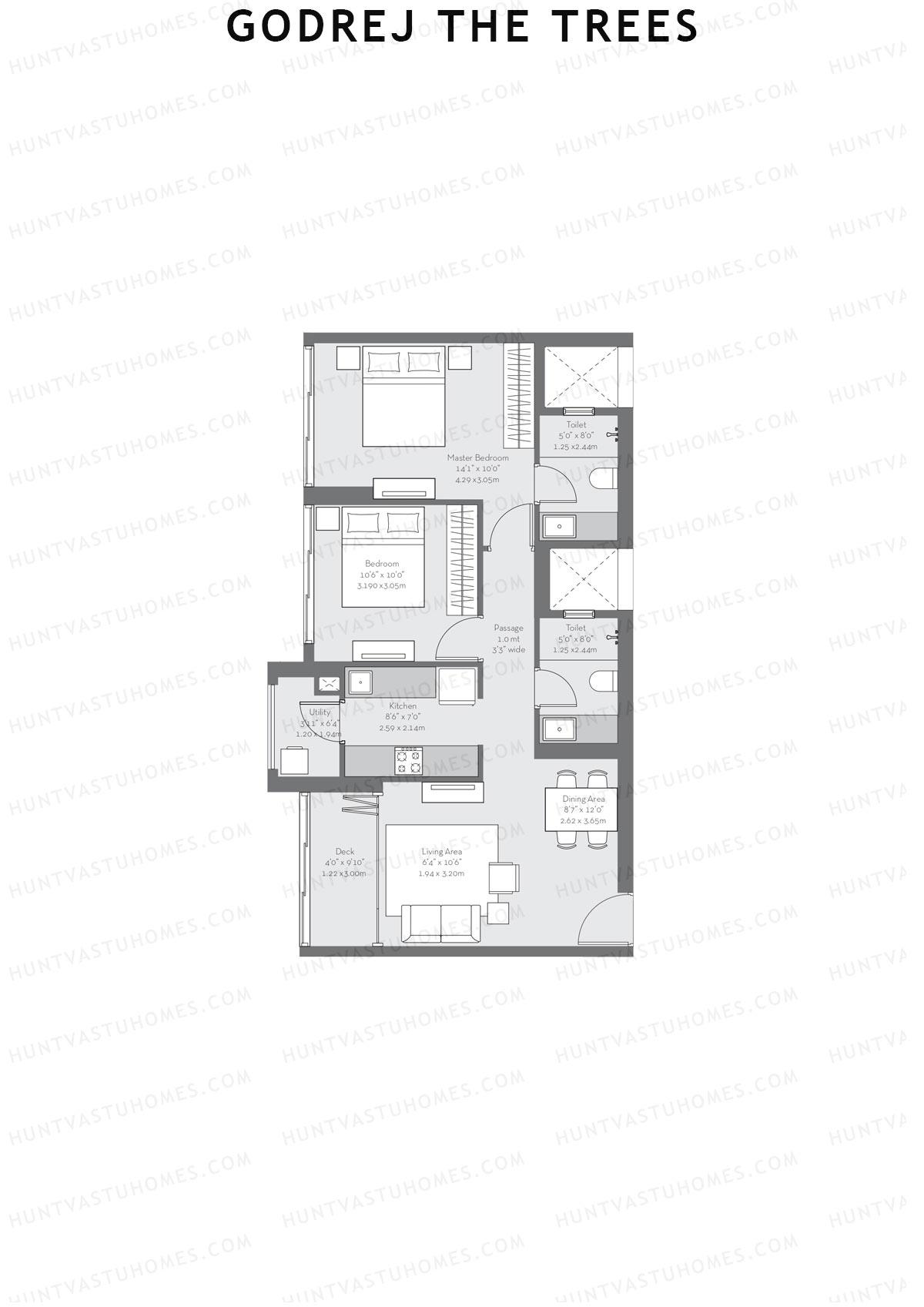 Godrej The Trees Wing L Unit 1 Floor Plan