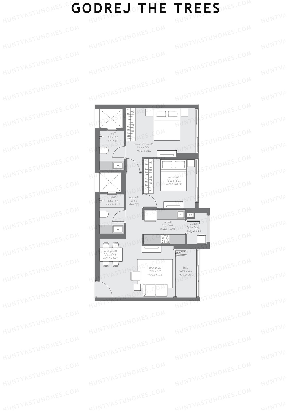 Godrej The Trees Wing L Unit 2 Floor Plan
